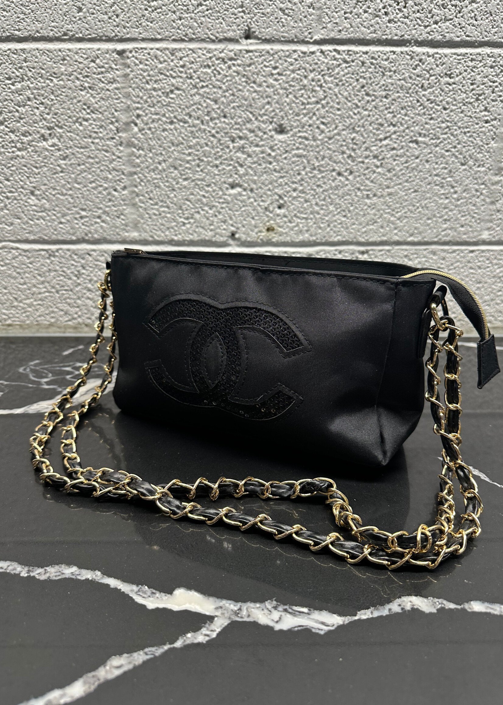 Chanel Black Nylon Parfum Purse