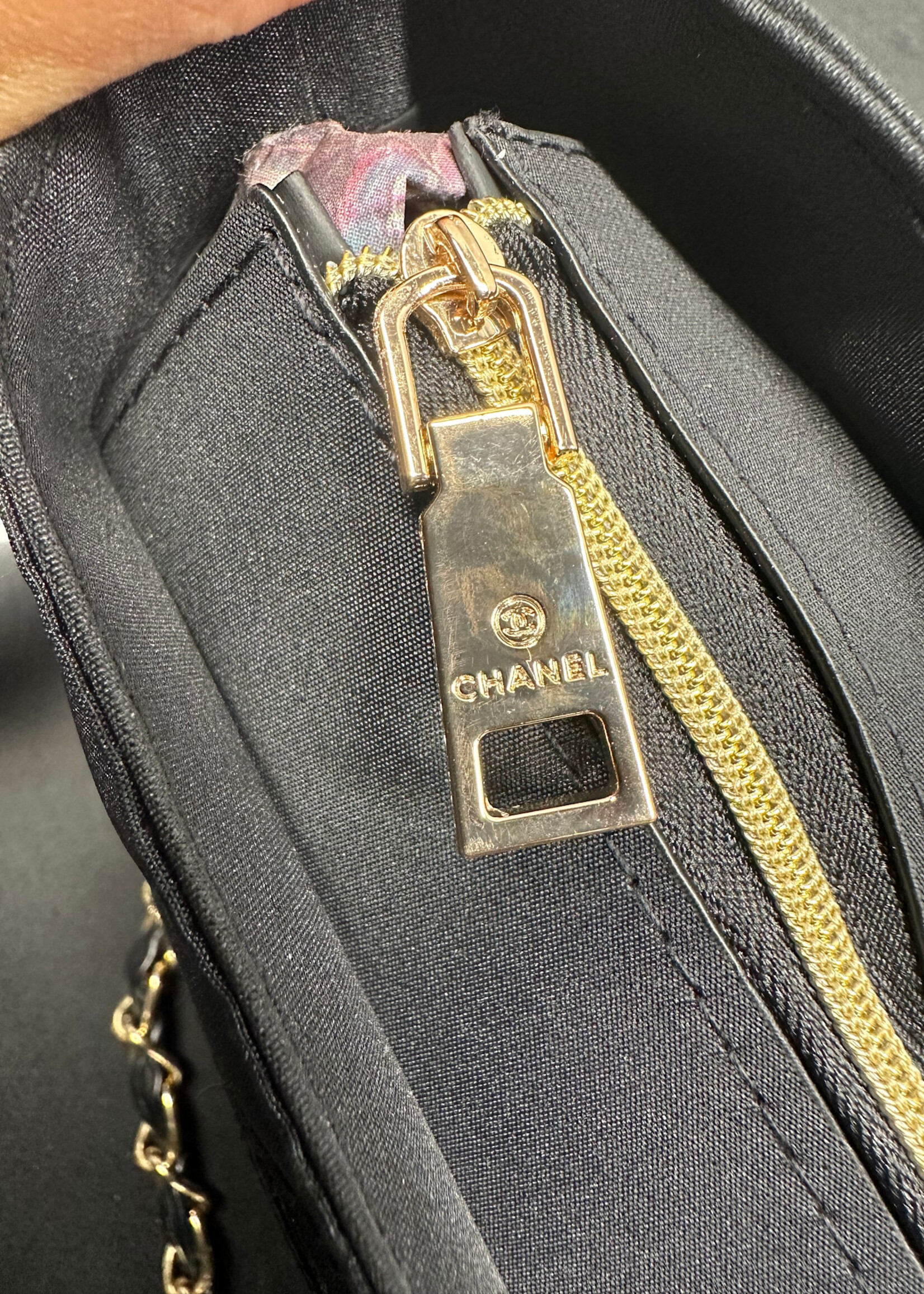 Chanel Black Nylon Parfum Purse