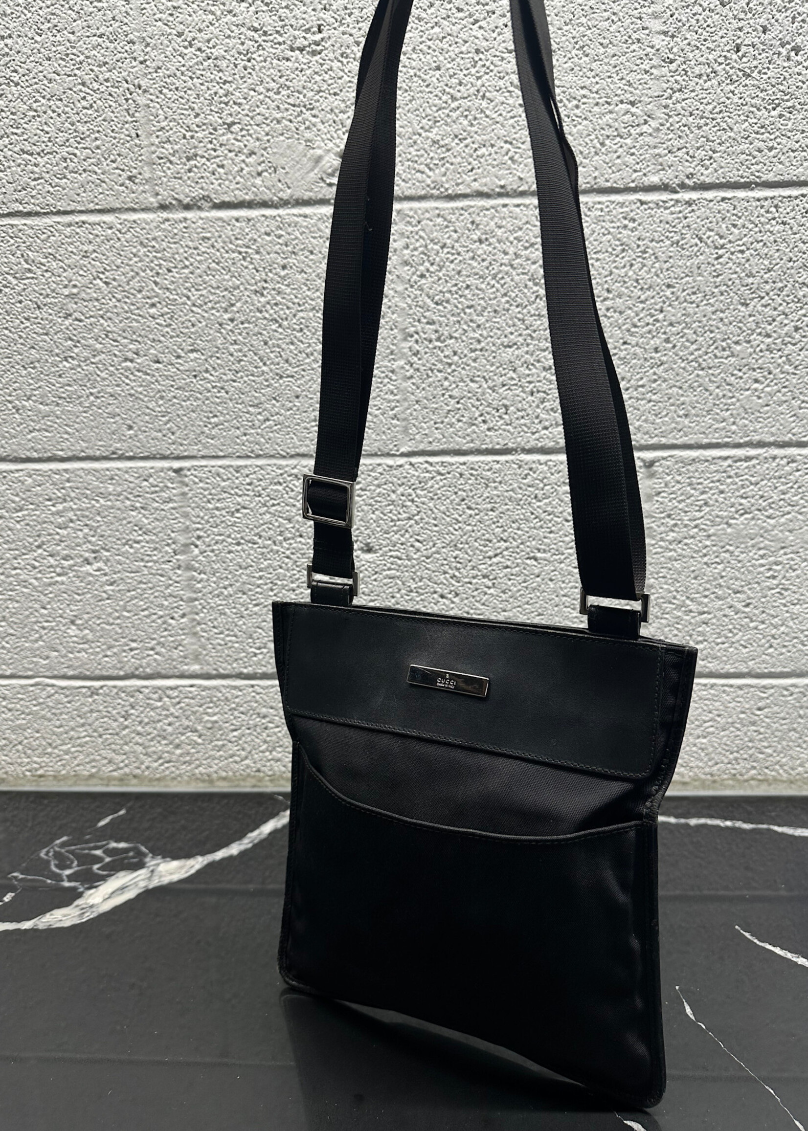 Gucci Black Nylon Side Bag