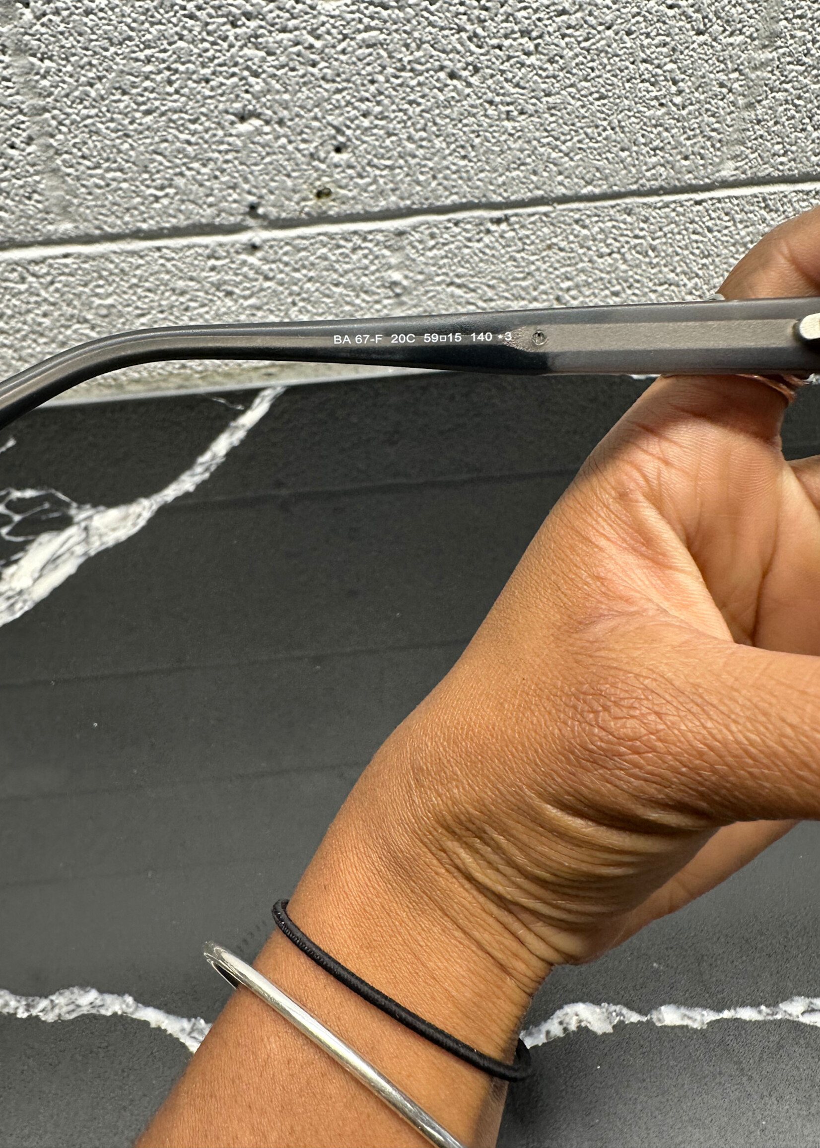 Balenciaga Gray Frame Sunglasses With Case OS