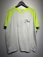 Rhude White Green Baseball Tee AS IS Masc XL