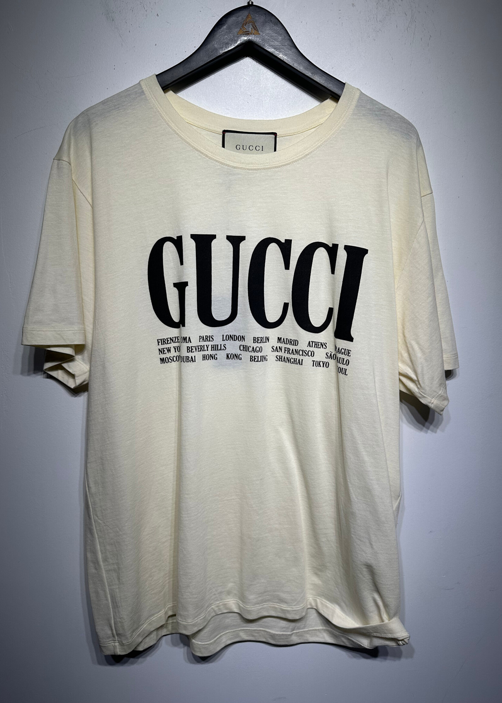 Gucci Cities White Tee Masc XL