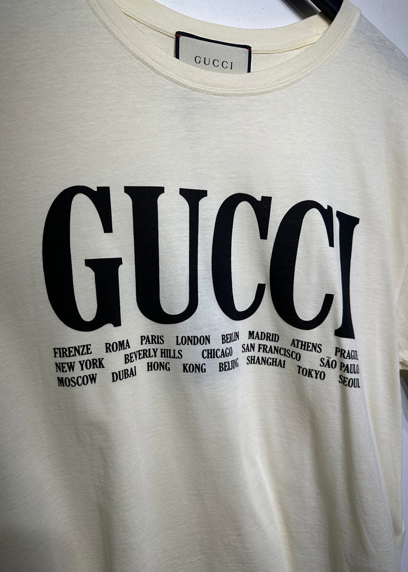 Gucci Cities White Tee Masc XL