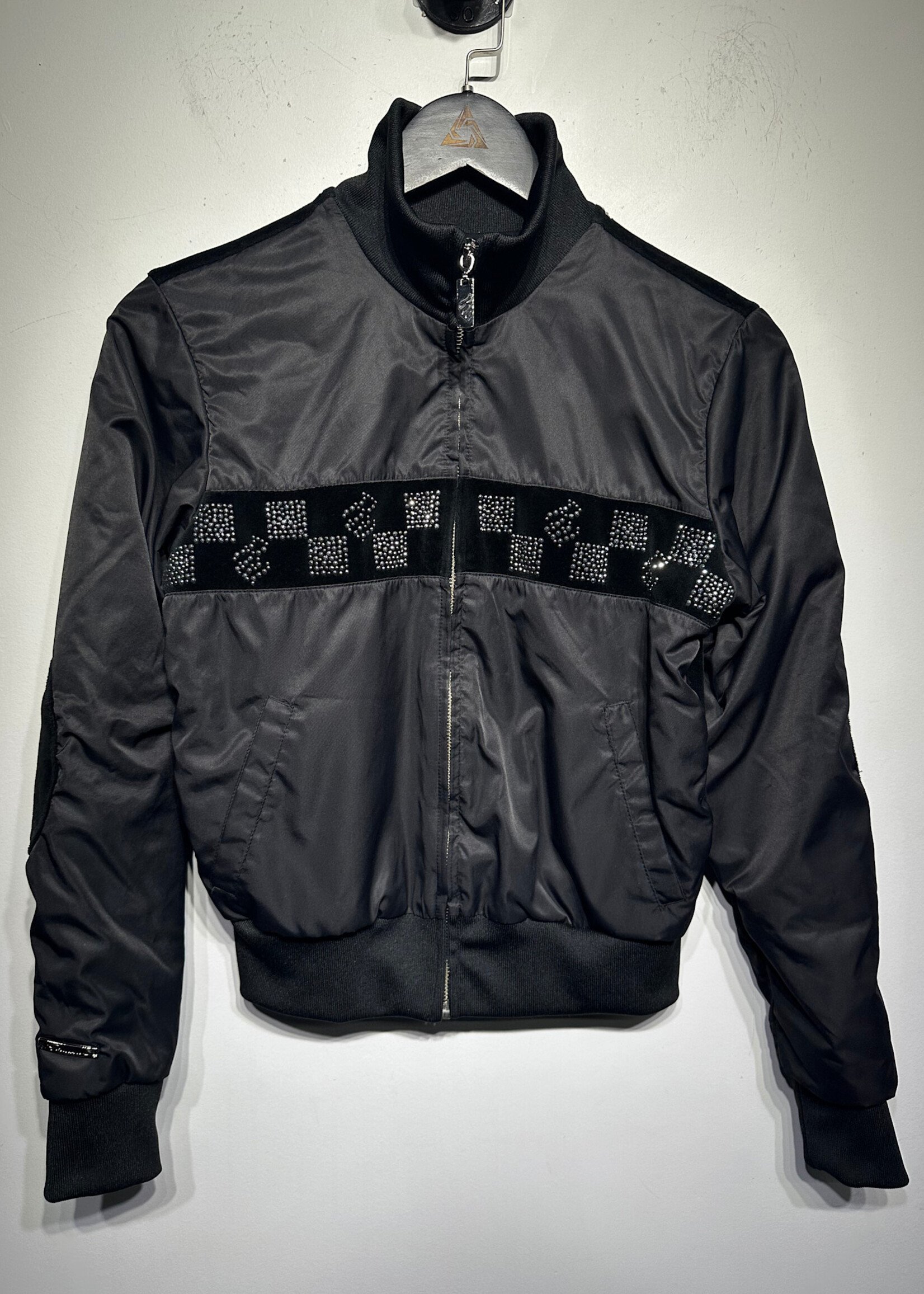 Rocawear Y2K Black Nylon Velour Jacket S