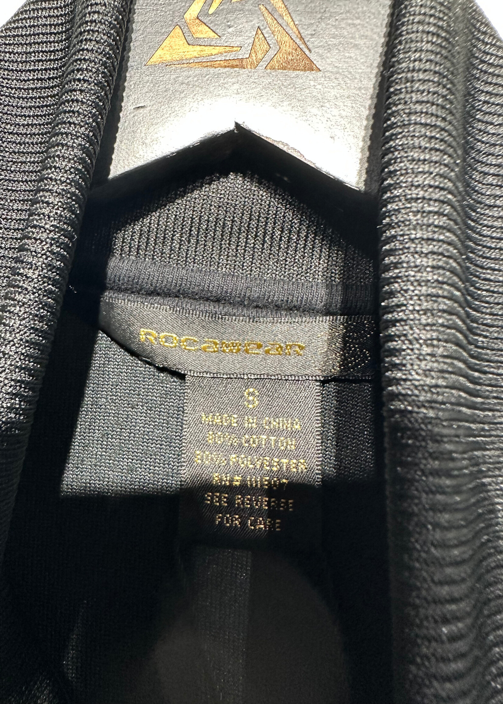 Rocawear Y2K Black Nylon Velour Jacket S