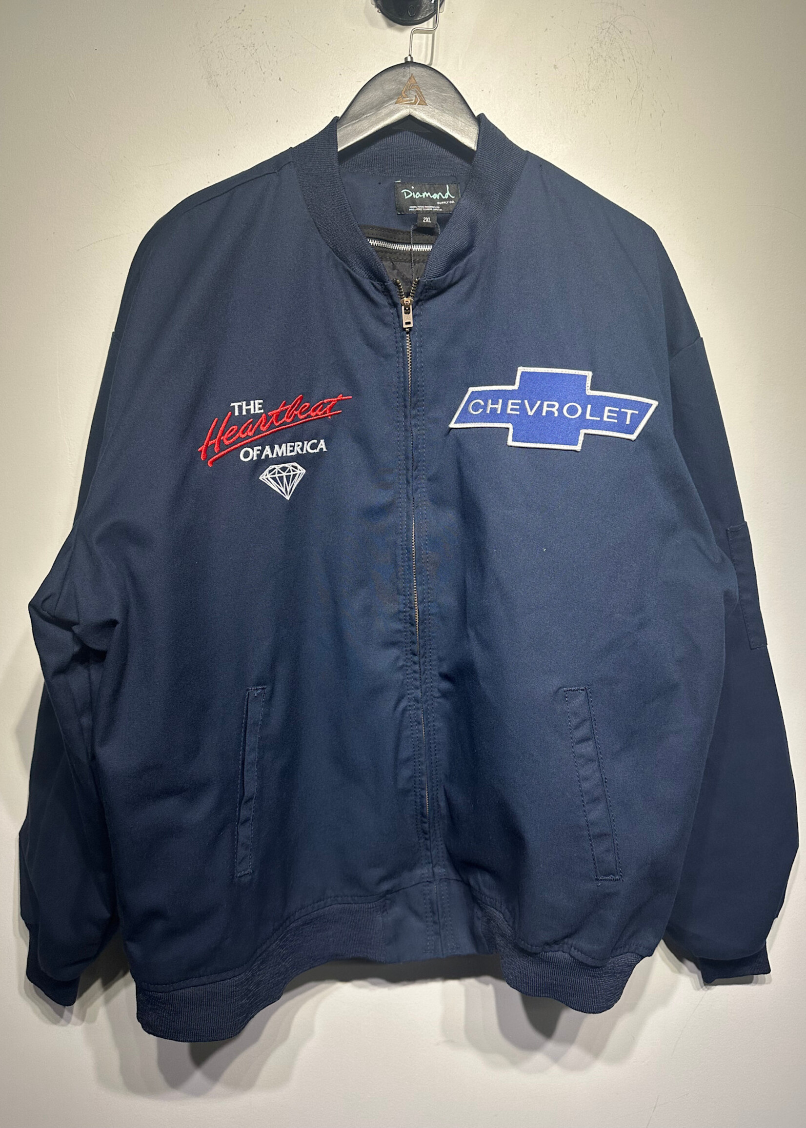 Diamond Supply Navy Chevy Jacket Masc 2XL