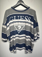 Vintage Guess Blue White Striped Tee XL AS IS