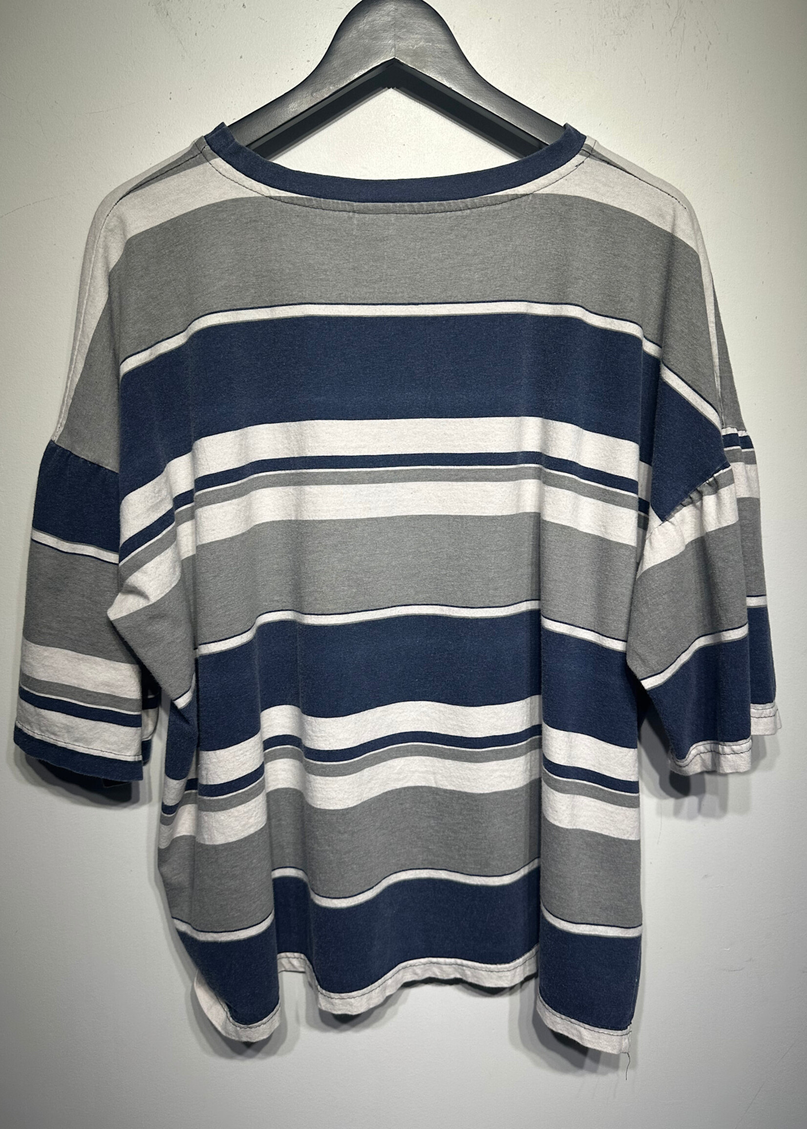 Vintage Guess Blue White Striped Tee XL AS IS
