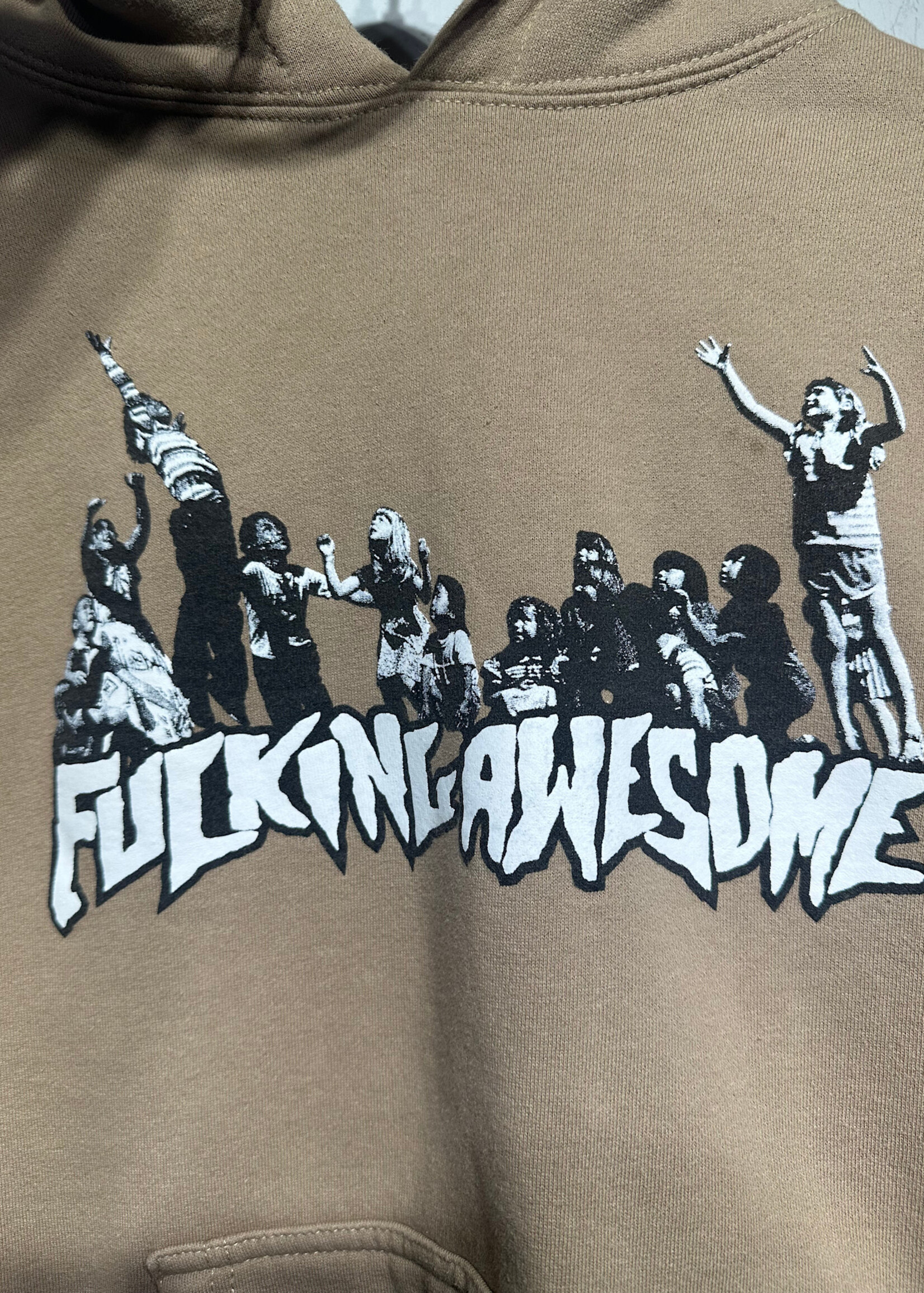 Fucking Awesome Tan Logo Hoodie S