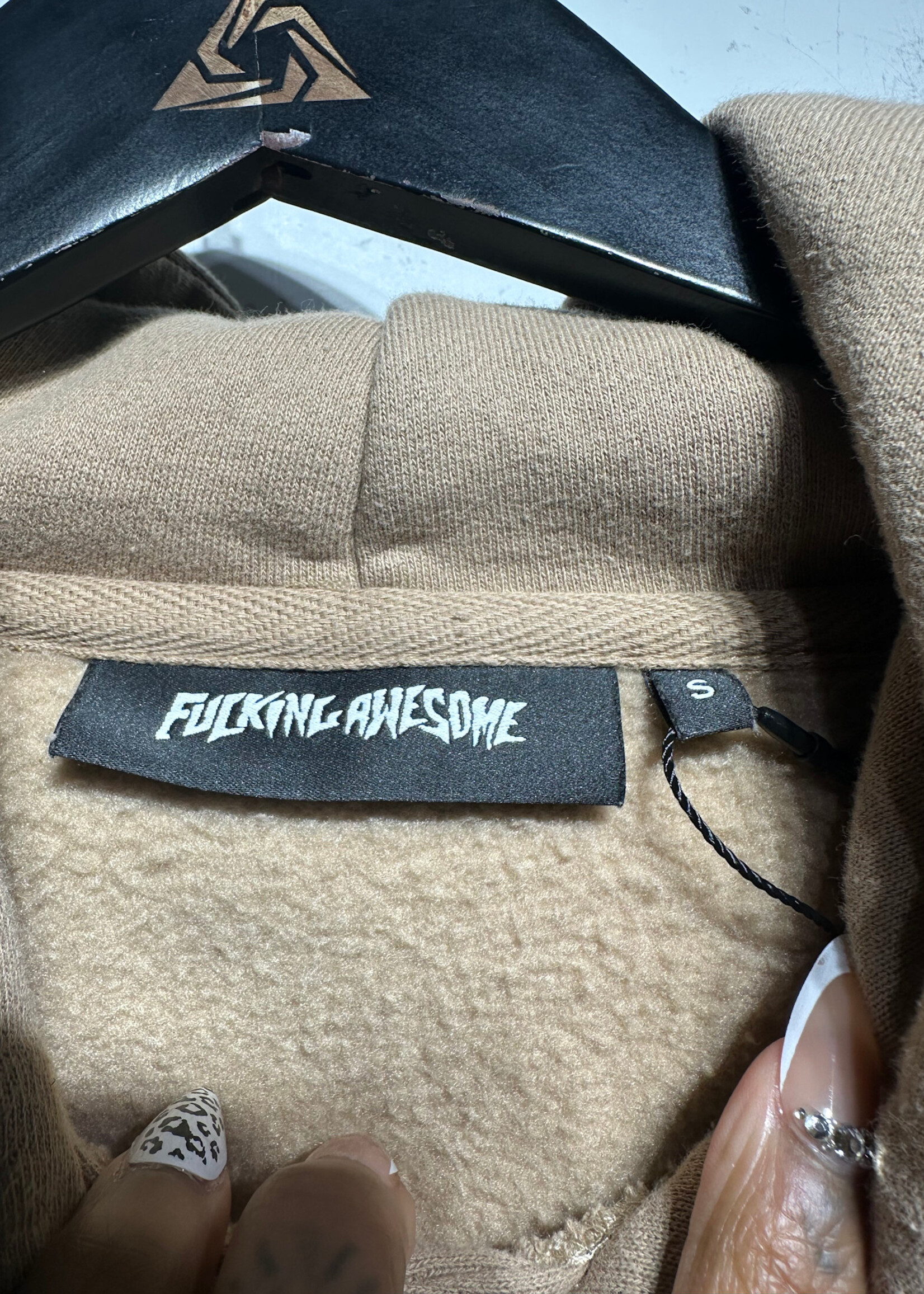 Fucking Awesome Tan Logo Hoodie S