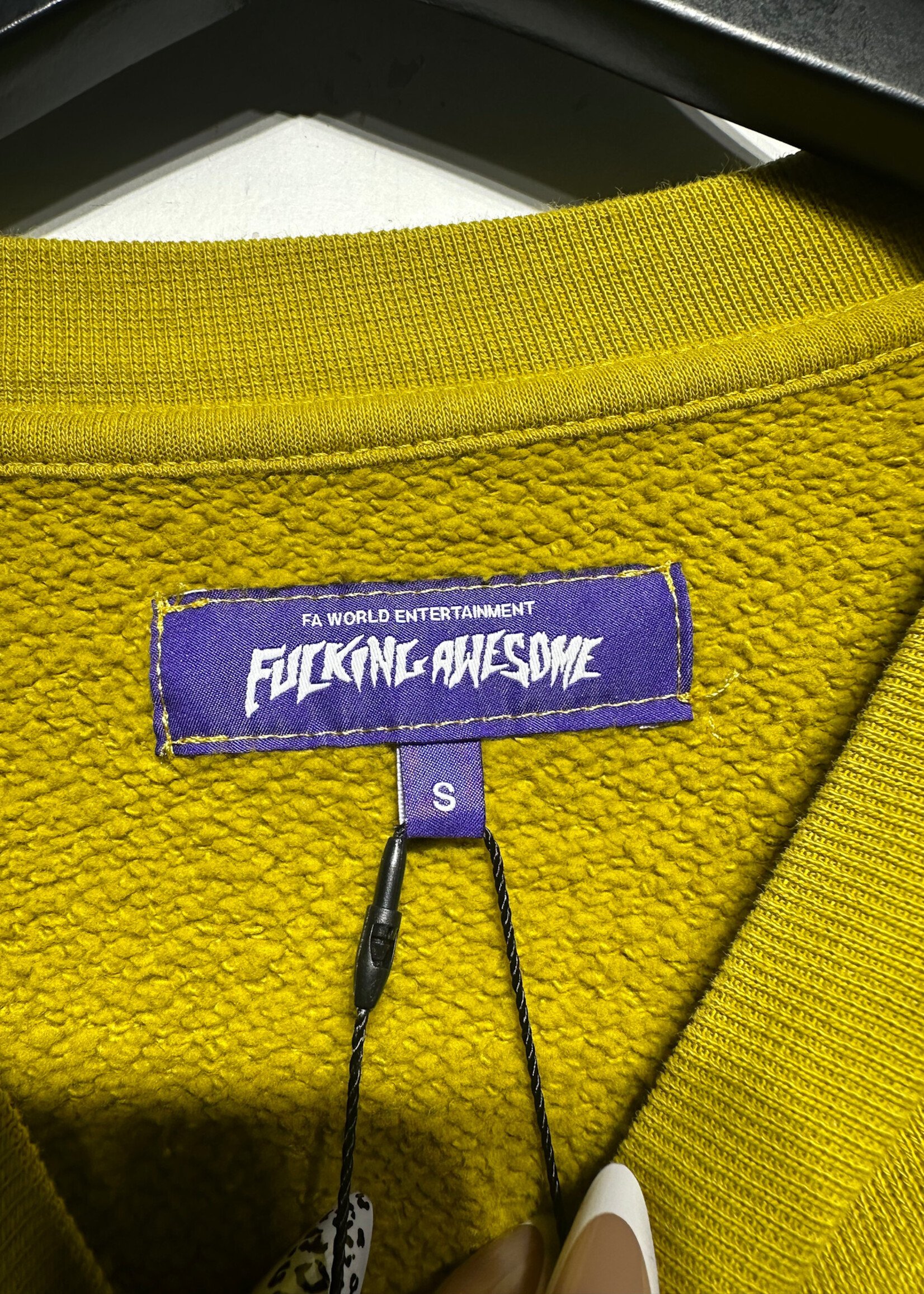 Fucking Awesome Greenish Yellow Sweater S