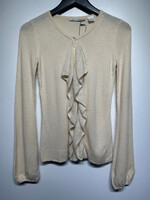 Autumn Cashmere Crème Ruffle Sweater XS