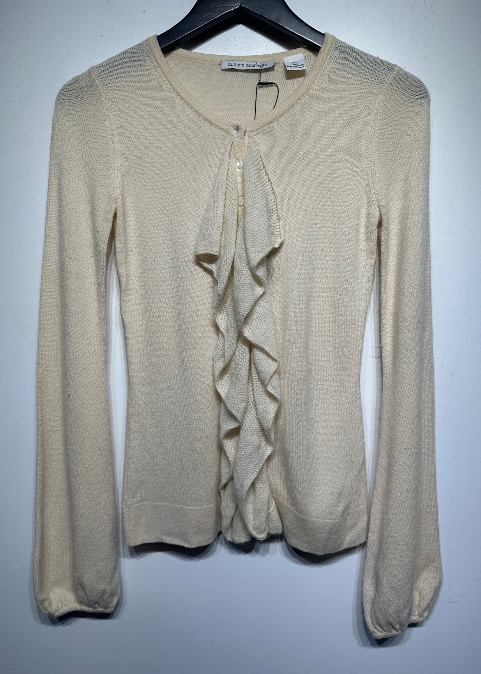 Autumn Cashmere Crème Ruffle Sweater XS