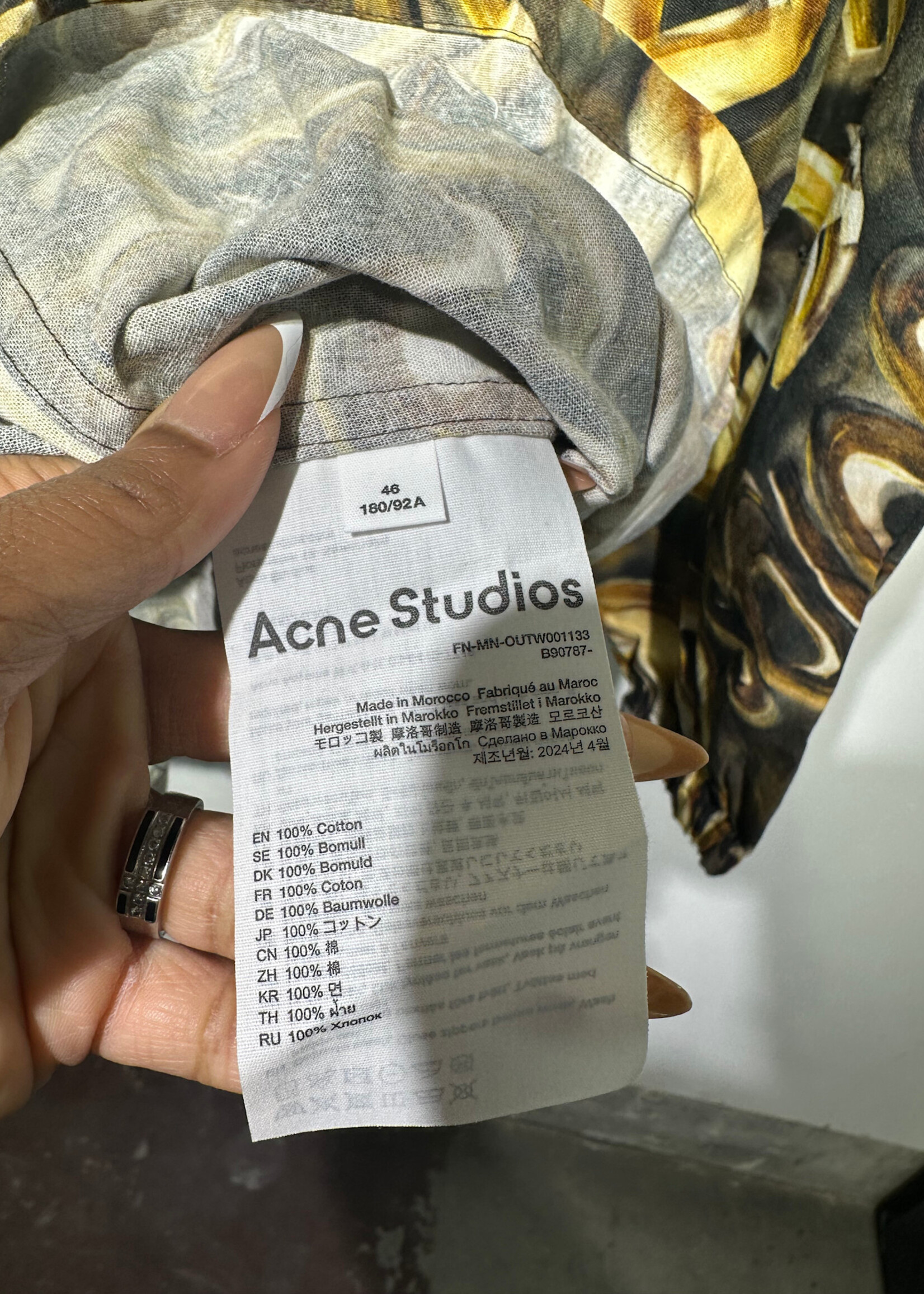 NWT Acne Studios Chain Print Jacket Fits L/XL