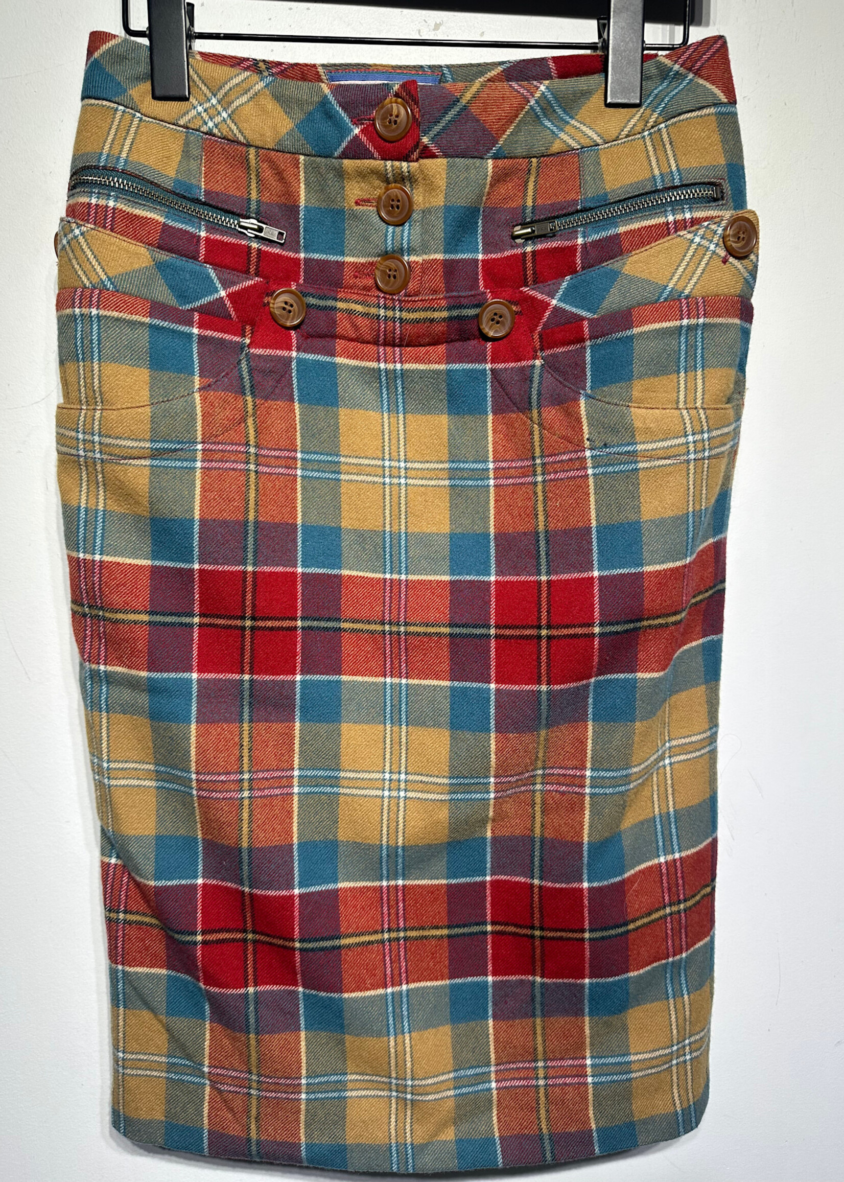 LAMB Y2K Plaid Pencil Skirt 26