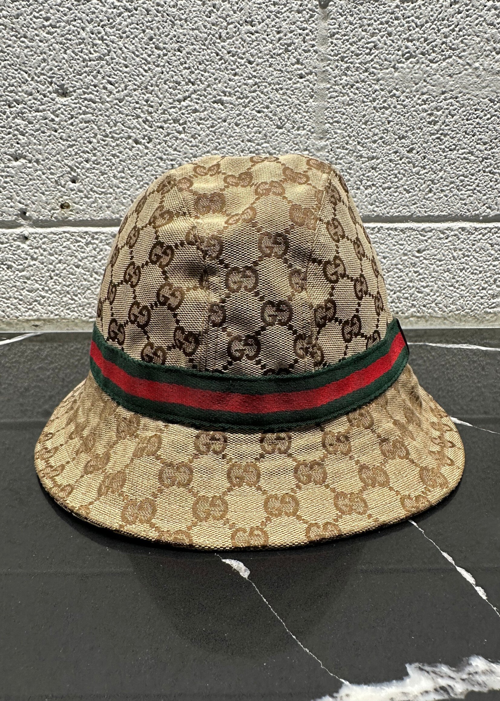 VINTAGE GUCCI MONOGRAM BUCKET HAT