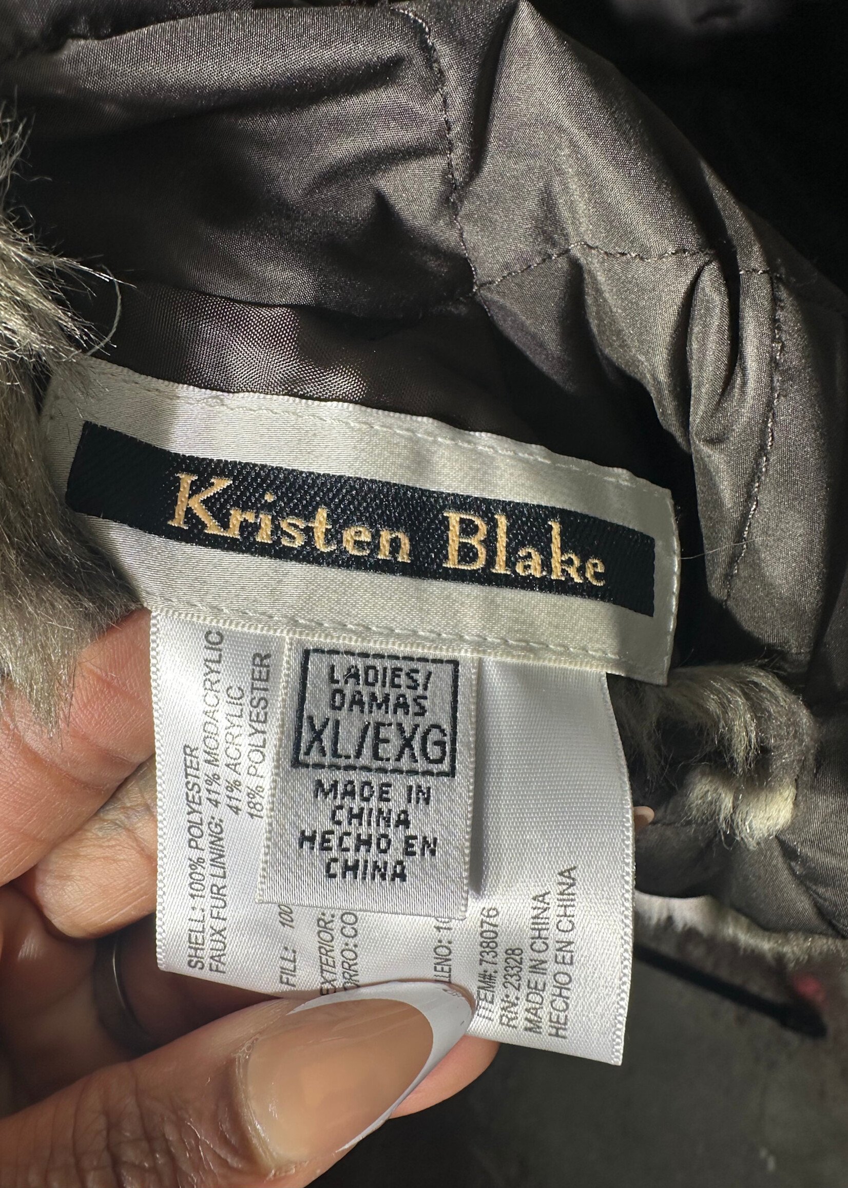 Kristen Blake Vintage Faux Fur Vest Fem XL