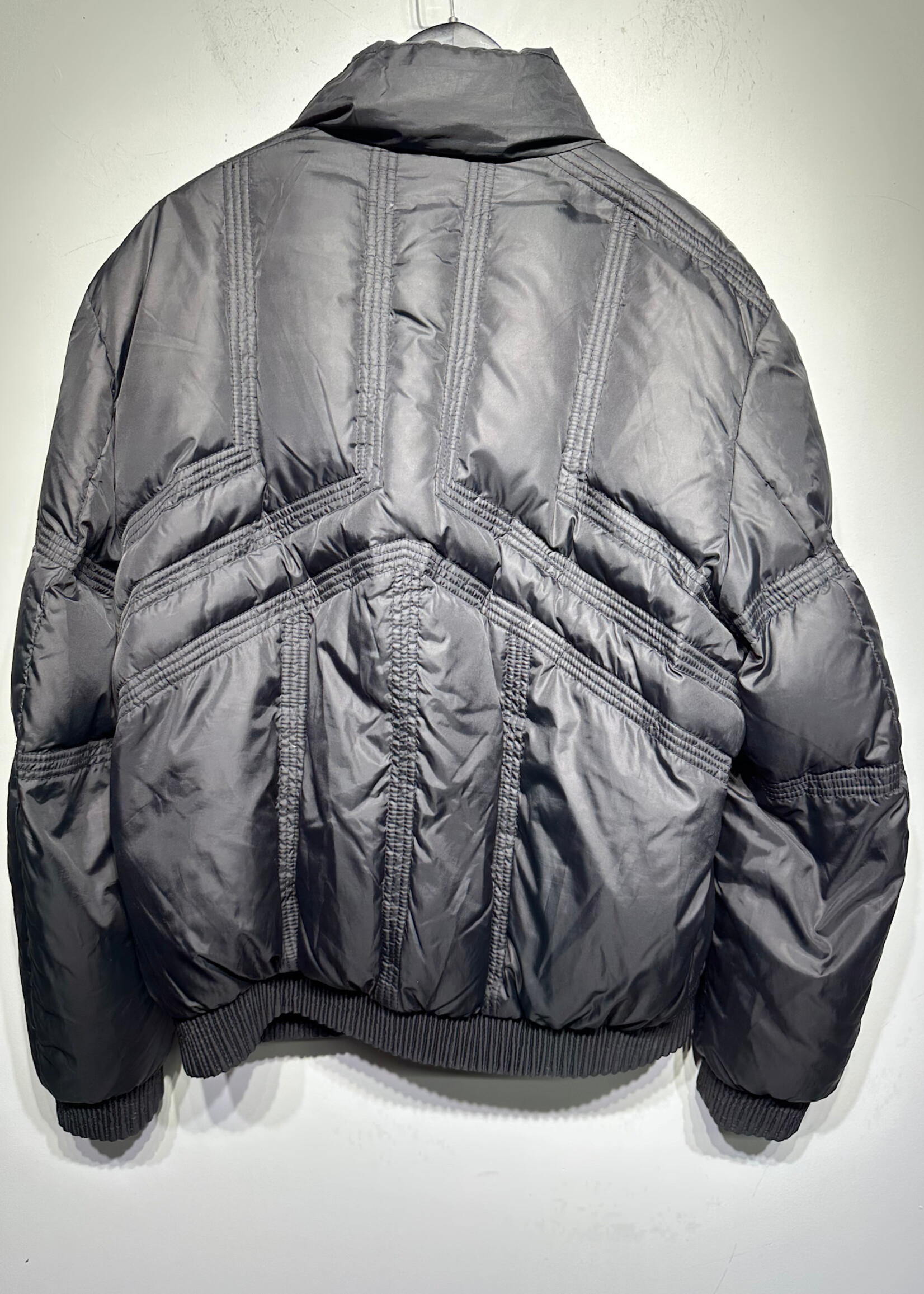Andrew Marc Black Long Leather Coat Fem XL