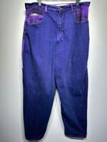 Cross Colors Purple Flannel Backed Denim Masc 36"