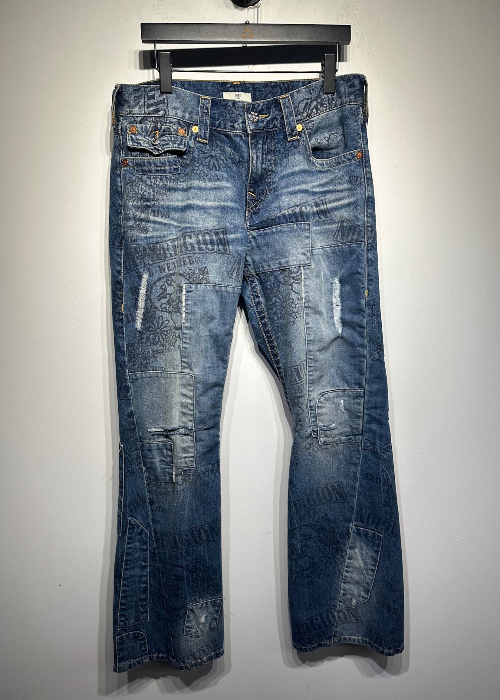 True Religion Joey Patchwork Jeans 32