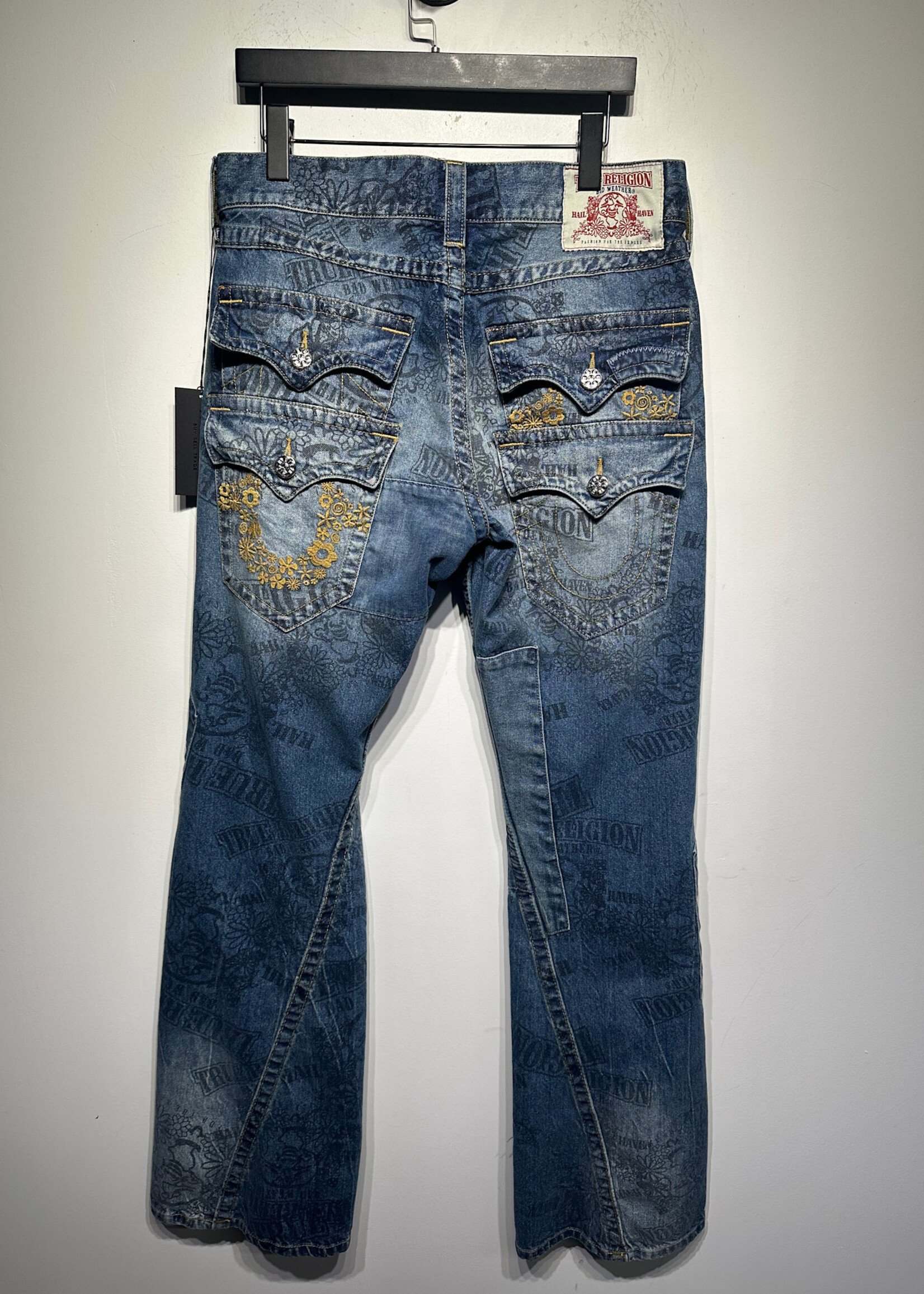 True Religion Joey Patchwork Jeans 32