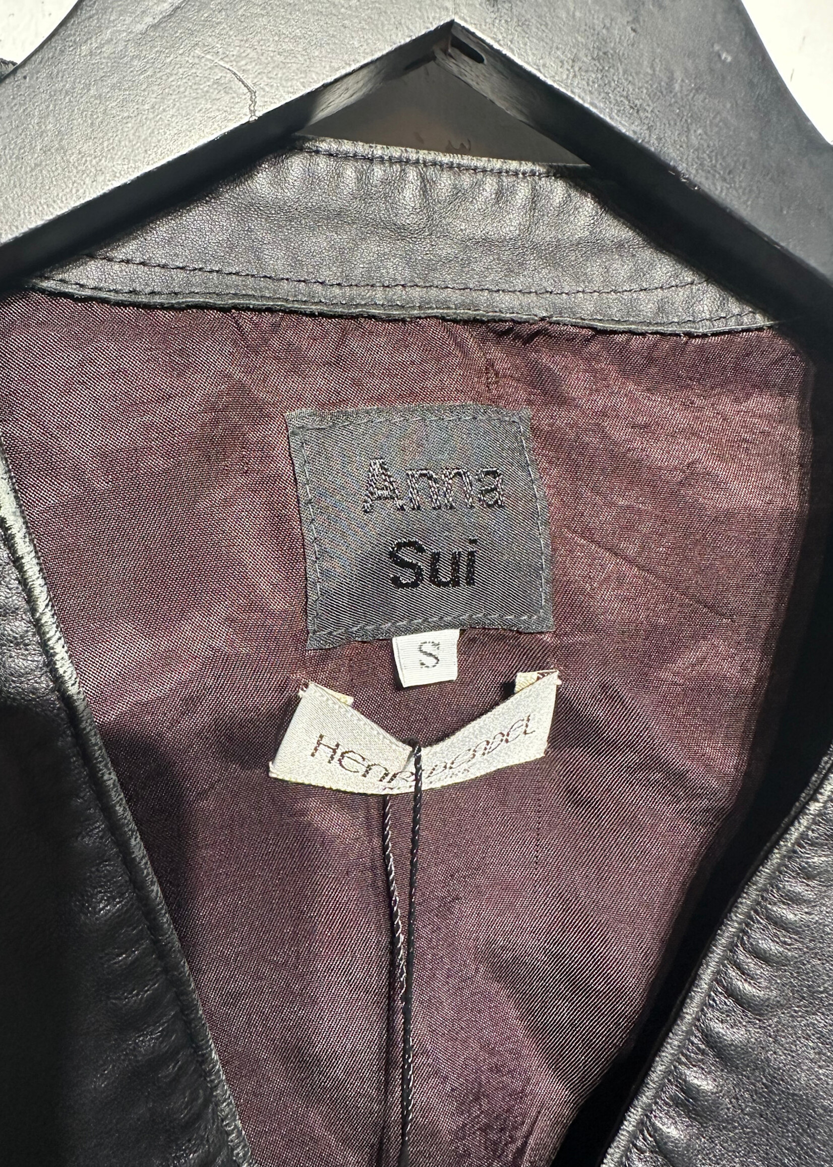 Henri Bendel Black Leather Vest S