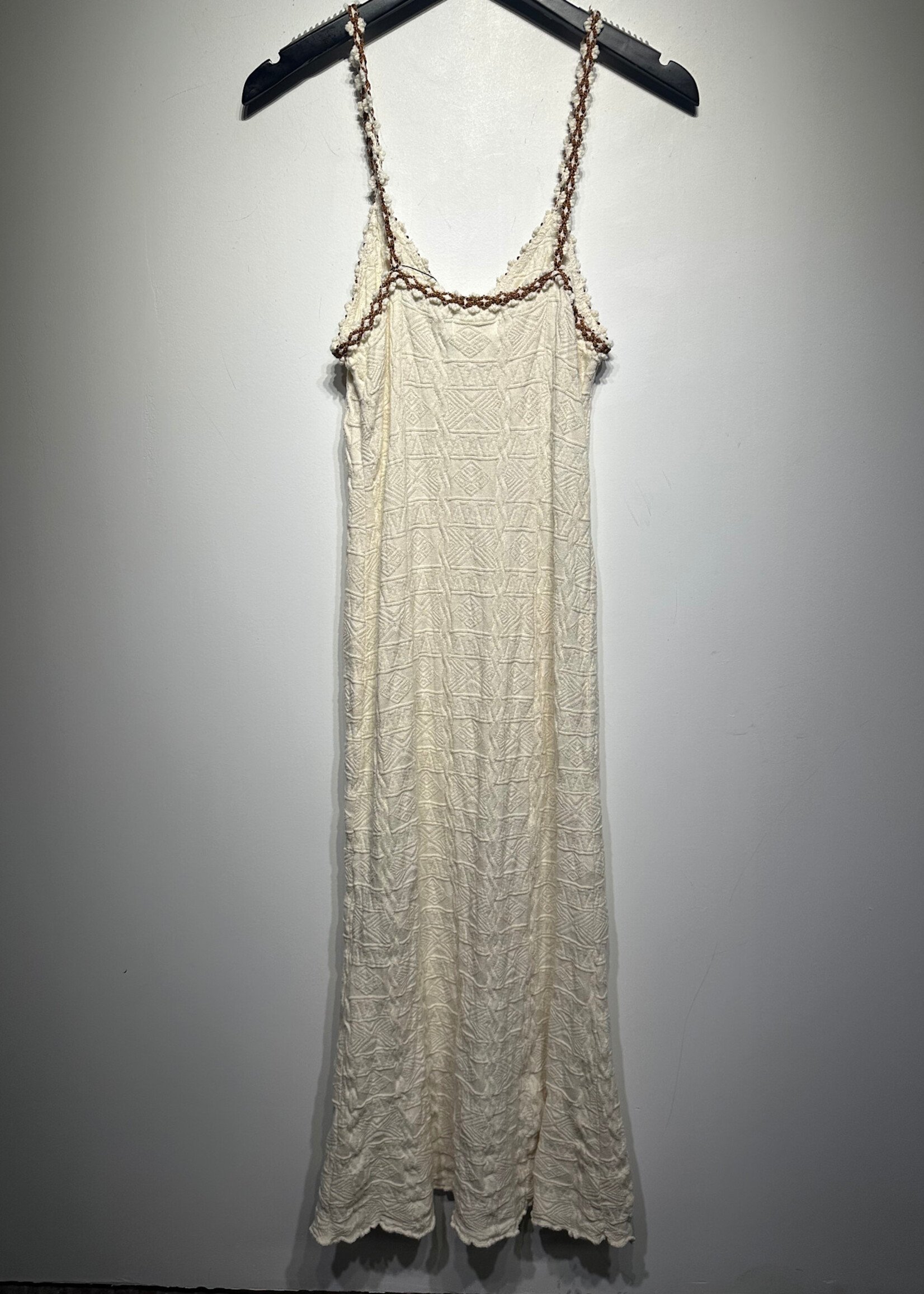 Four Suyos White Brown Maxi Dress M