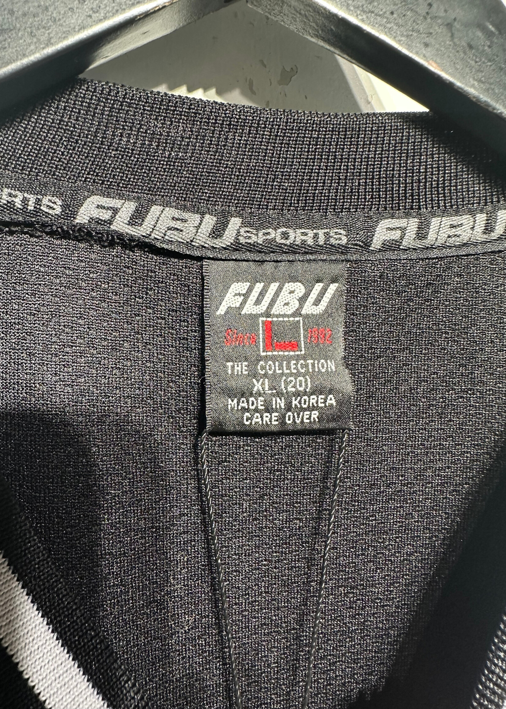 Vintage FUBU Black Grey LS Jersey XL