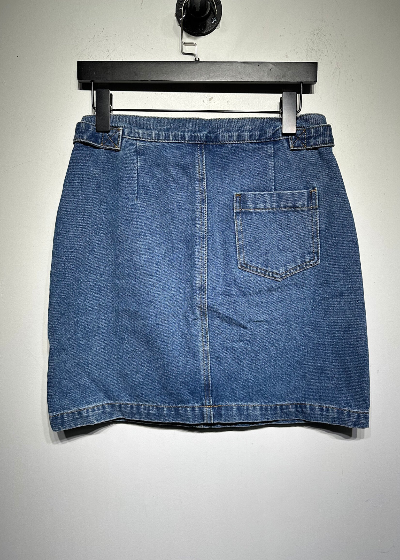 NWT Bohme Denim Front Pocket Skirt Fem 28"
