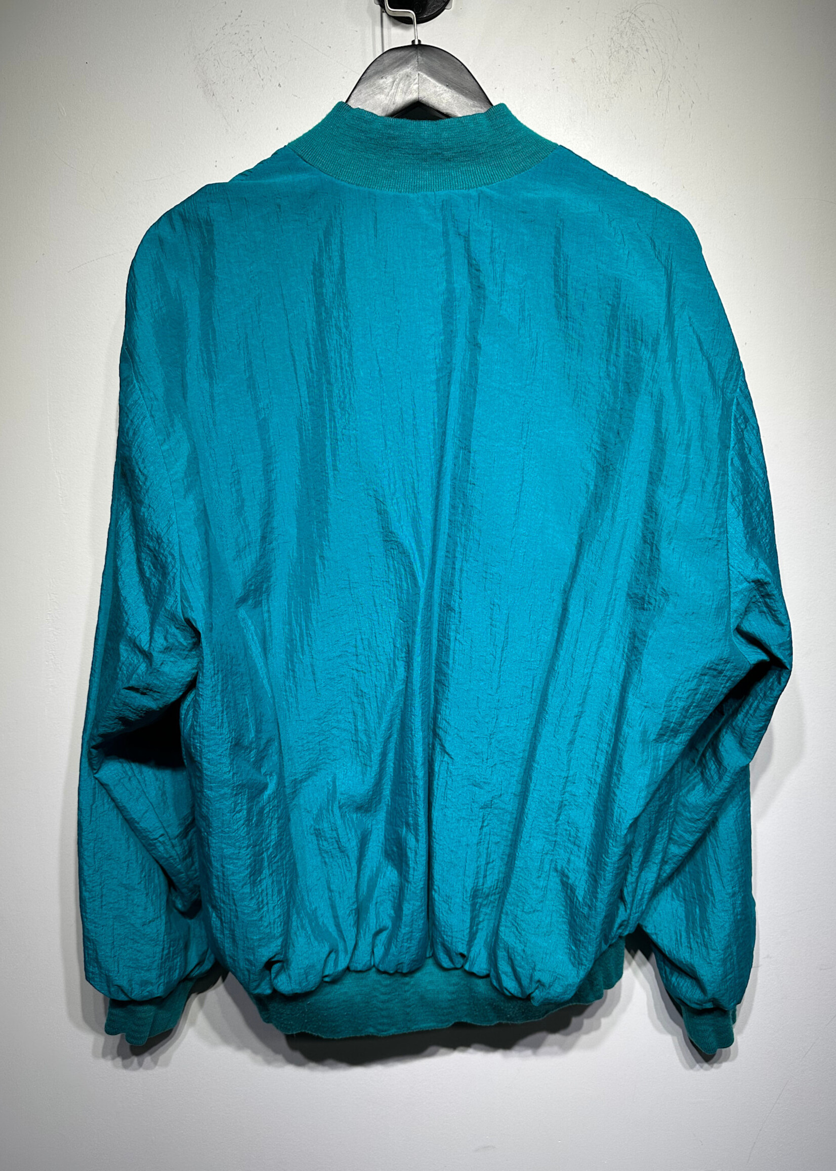 Vintage Mirage Teal Nylon Bomber Masc XL