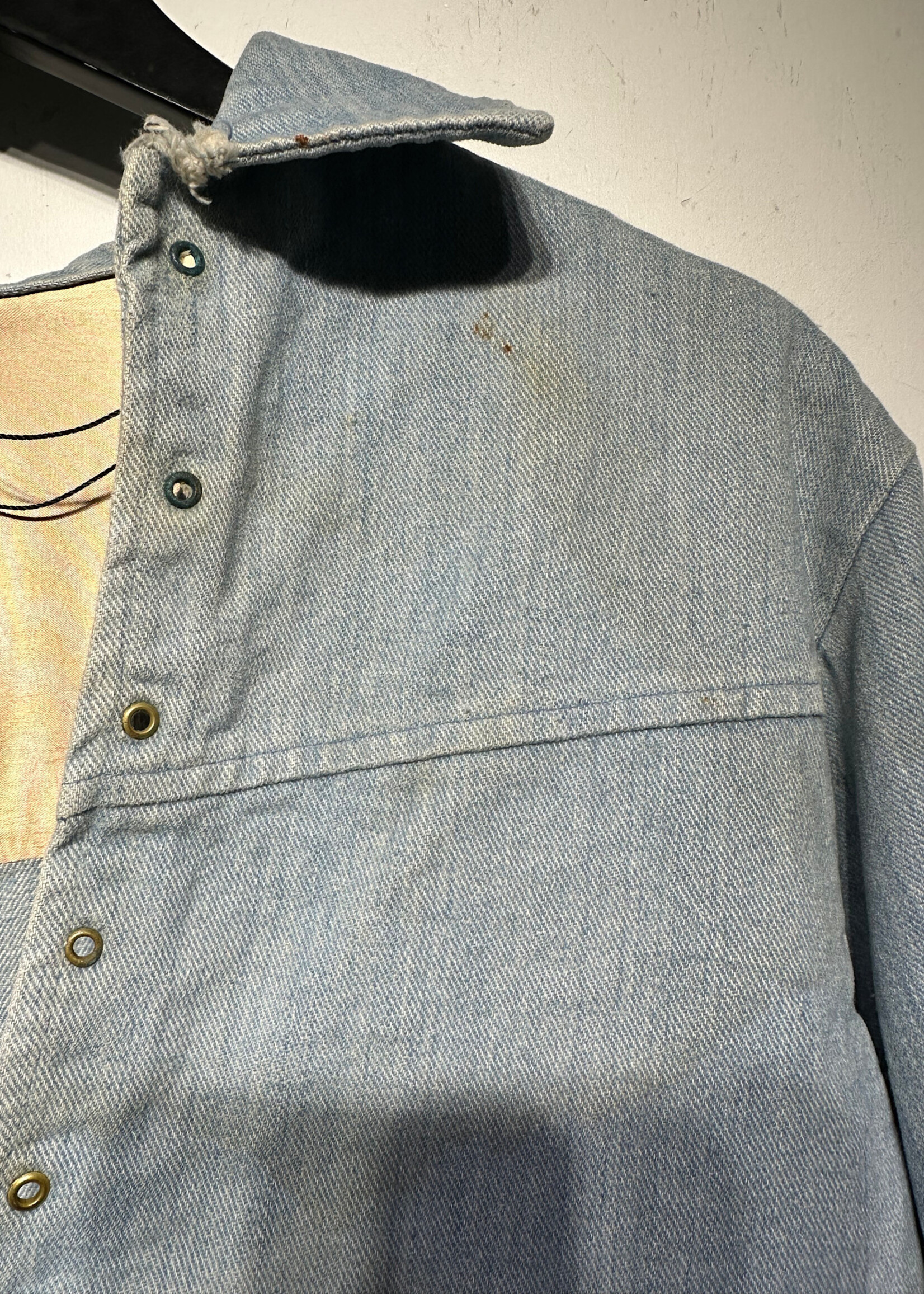 60s/70s Denim Lace Up Overshirt Fits L AS IS