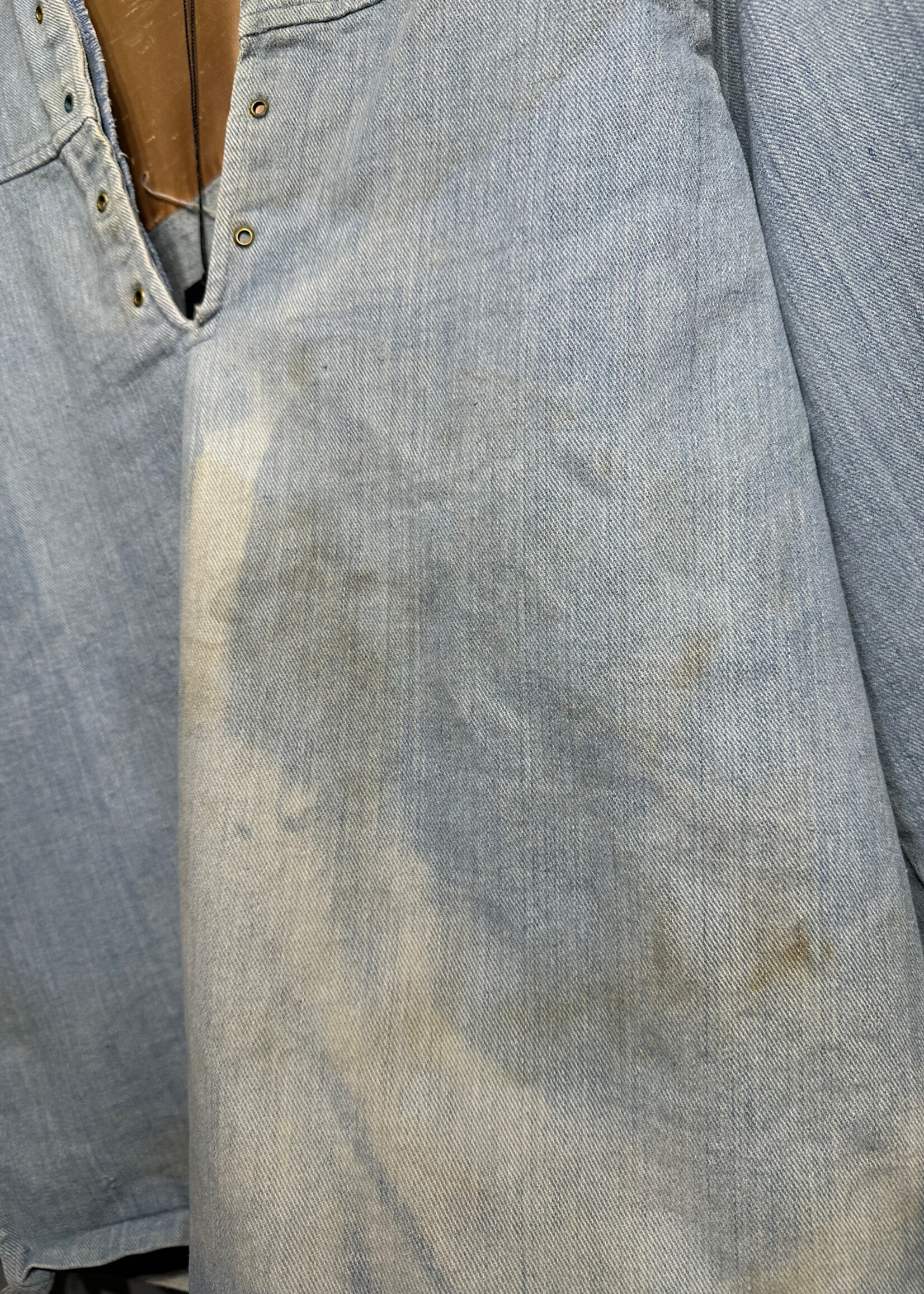 60s/70s Denim Lace Up Overshirt Fits L AS IS