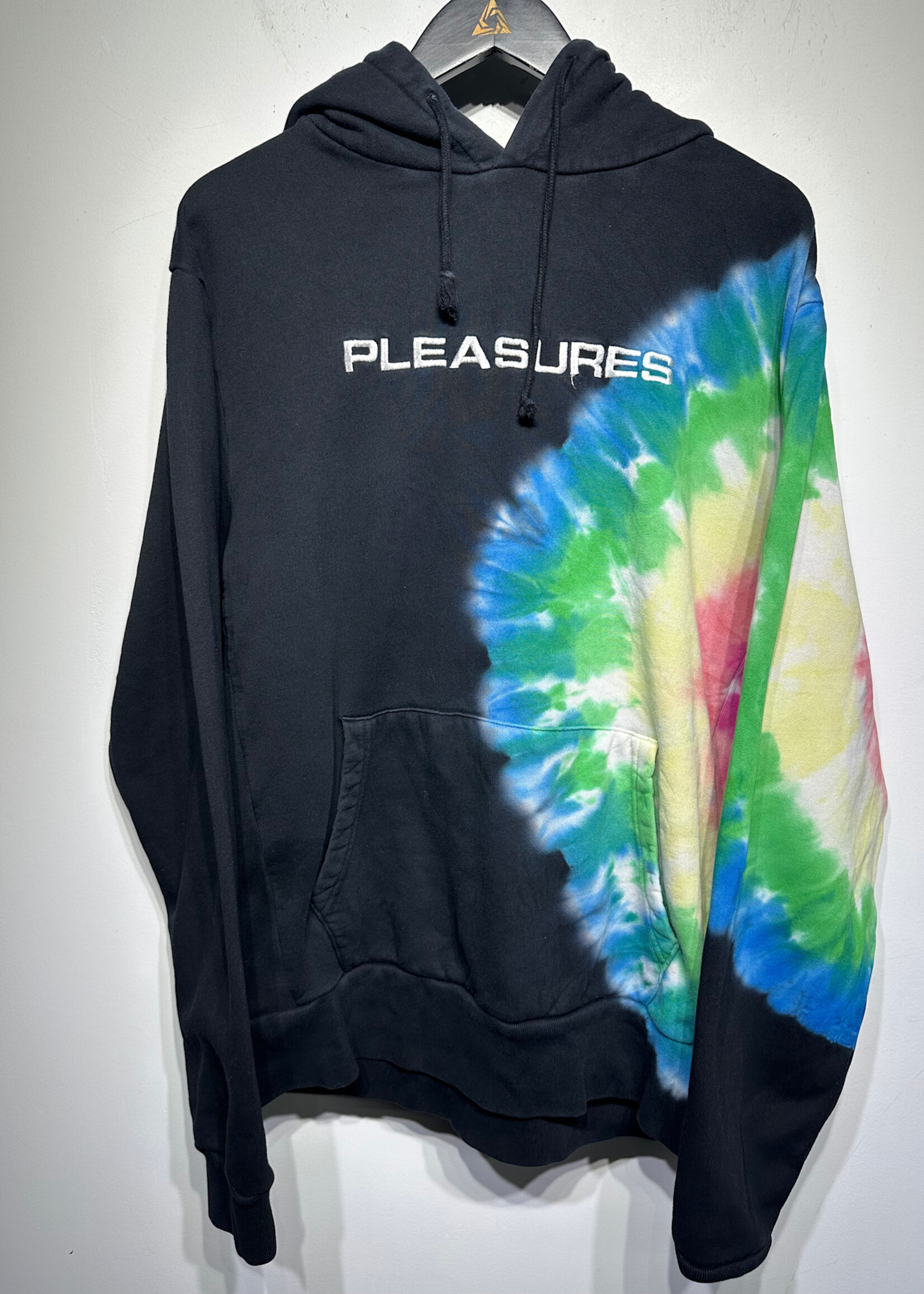 Pleasures Black Tie Dye Hoodie XL
