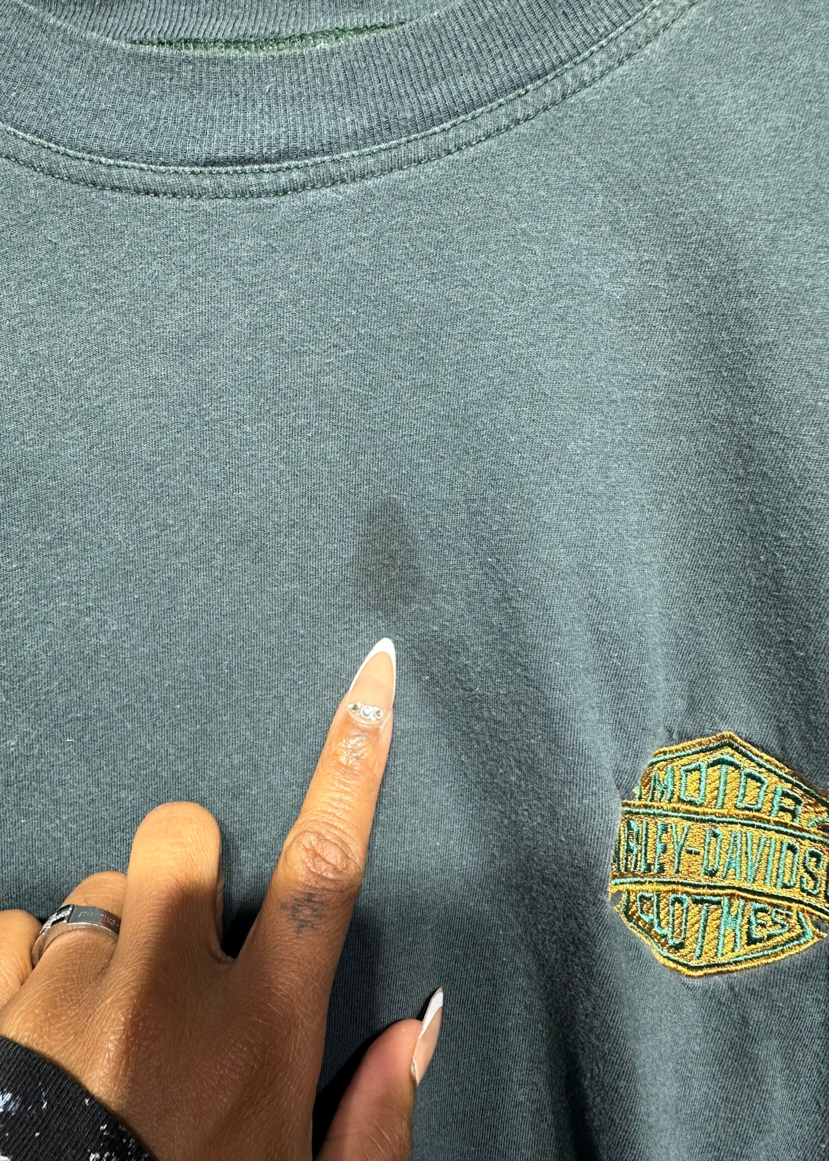 HARLEY DAVIDSON GREEN EAGLE TEE M AS IS