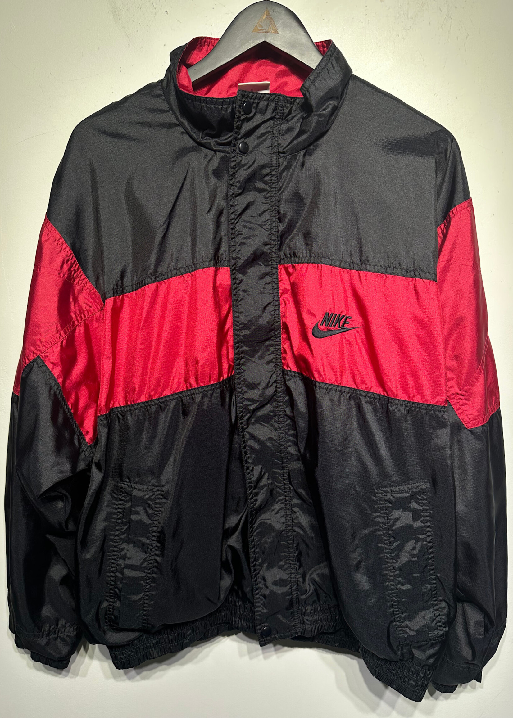 Nike Vintage Black Red Stripe Windbreaker XL