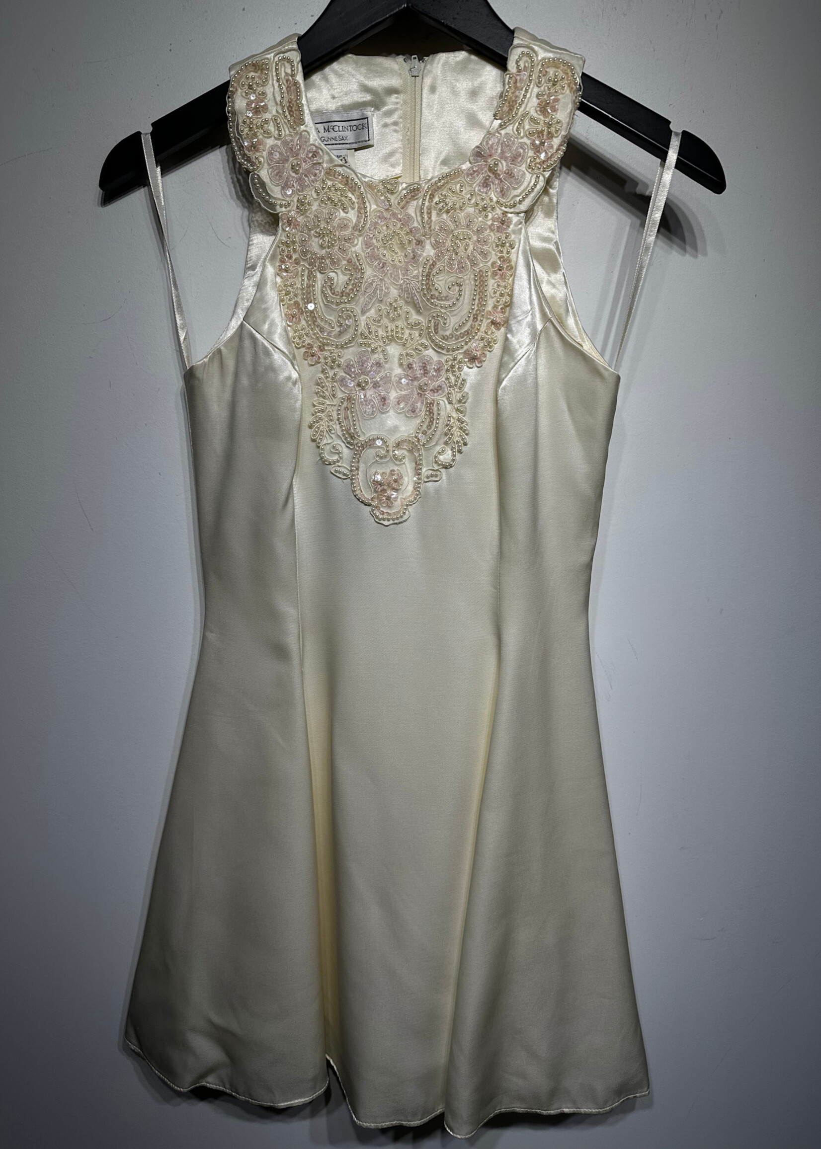 GUNNE SAX WHITE RHINESTONE DRESS XS/S