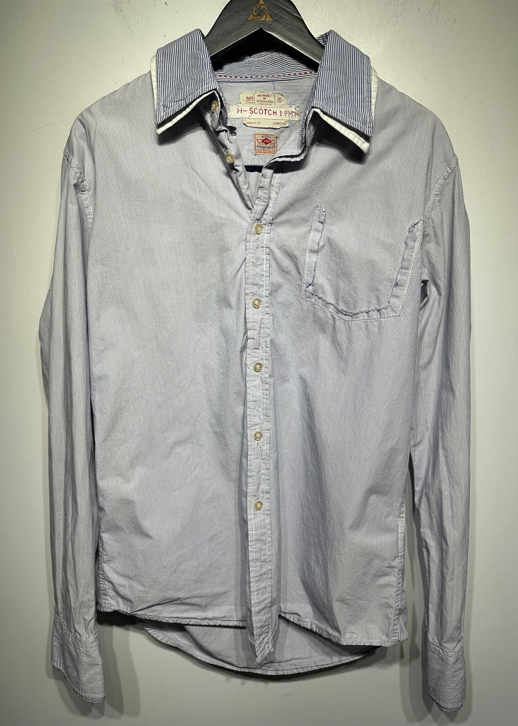 SCOTCH & SODA BLUE STRIPED SHIRT XL