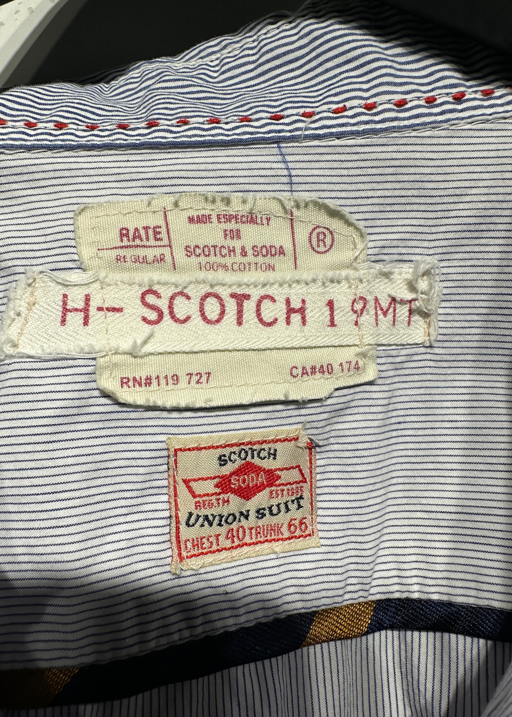 SCOTCH & SODA BLUE STRIPED SHIRT XL
