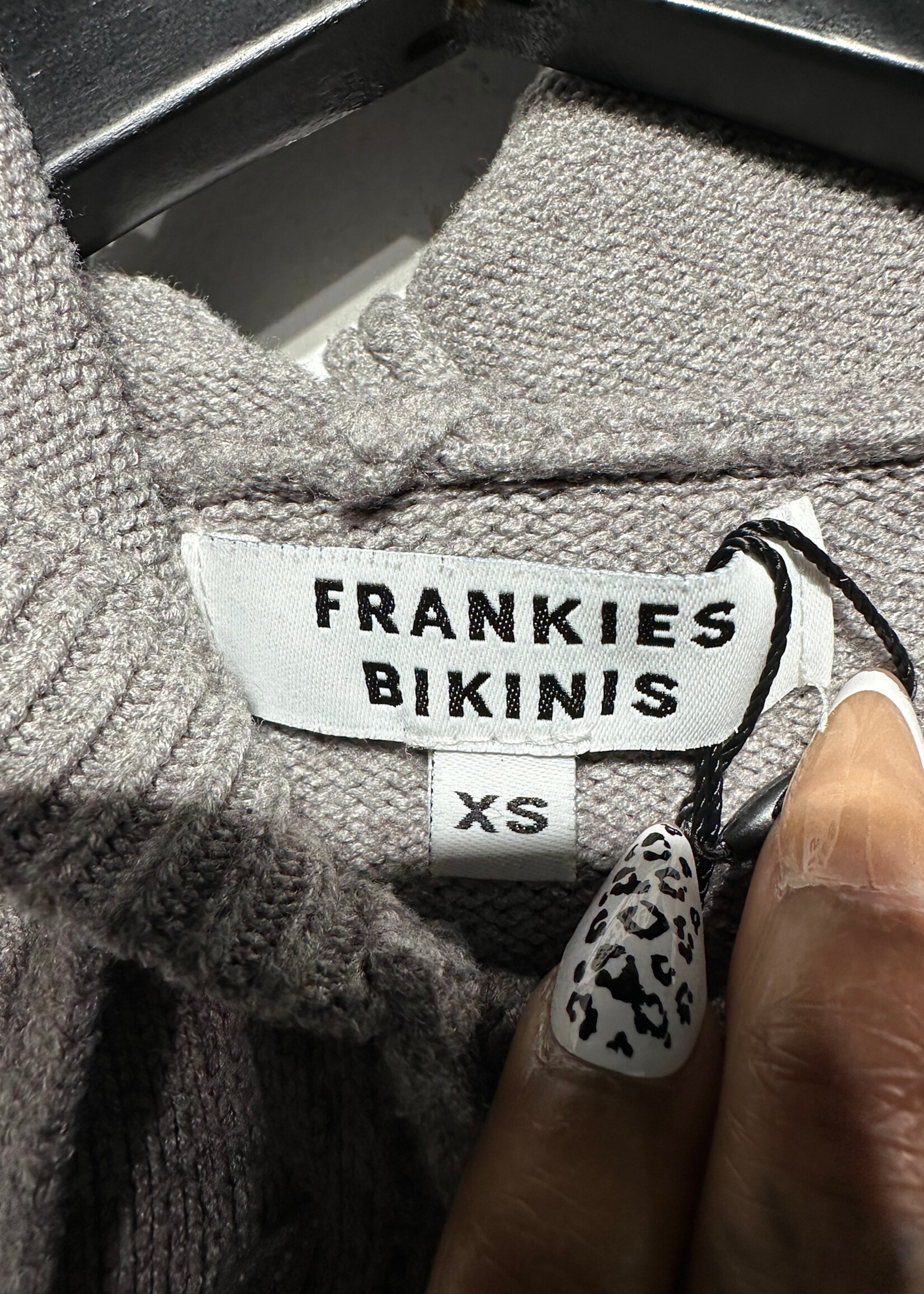 FRANKIES BIKINI GREY 2 PC SWEATSUIT XS
