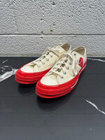 CDG Converse Crème Bright Red Shoes Fem 9