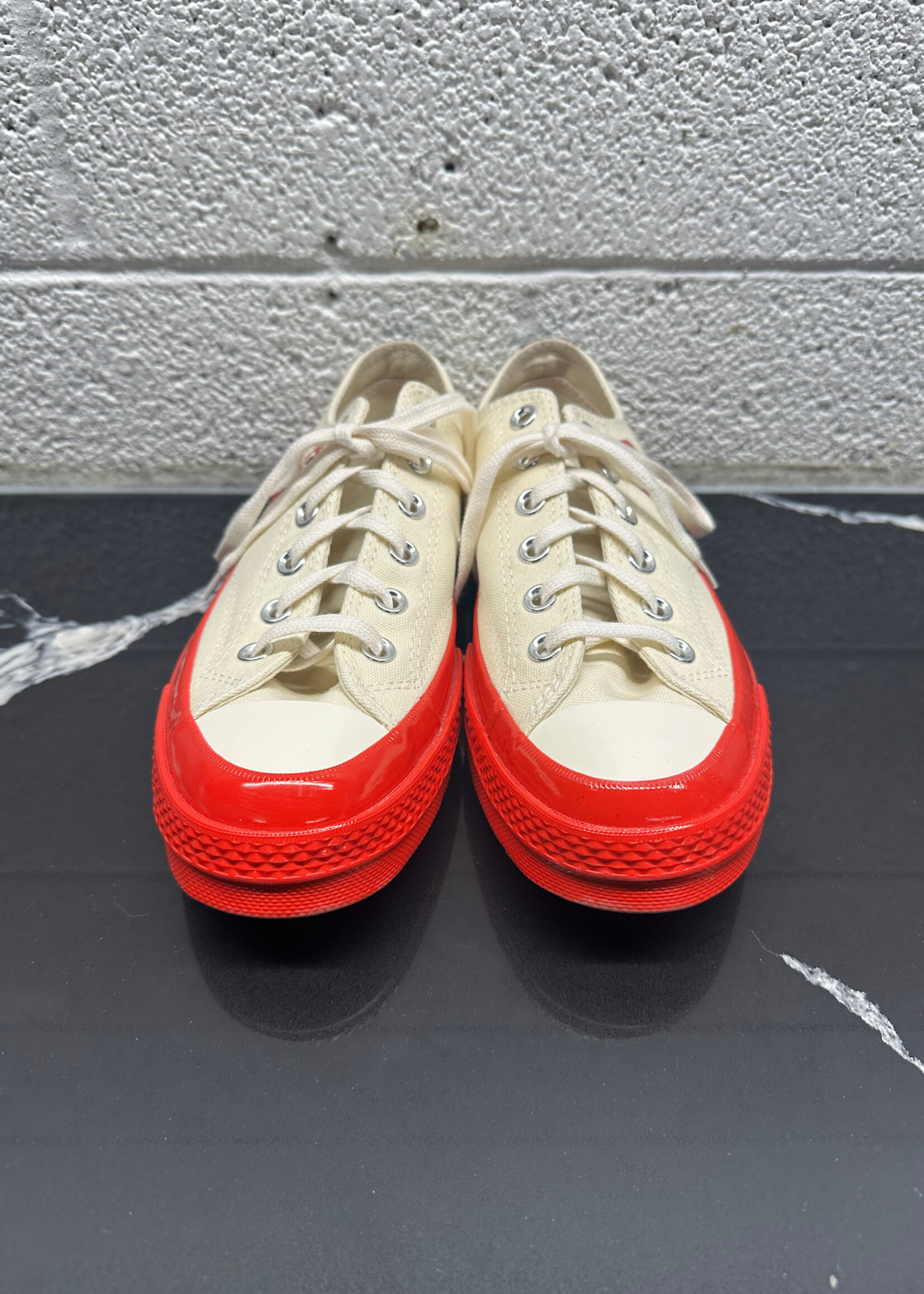CDG Converse Crème Bright Red Shoes Fem 9