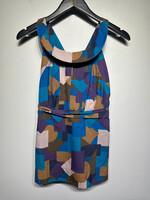 Marc Jacobs Blue Purple Pattern Halter Top Fem XS