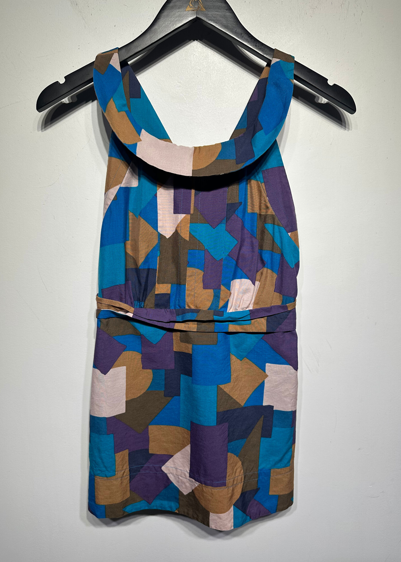 Marc Jacobs Blue Purple Pattern Halter Top Fem XS