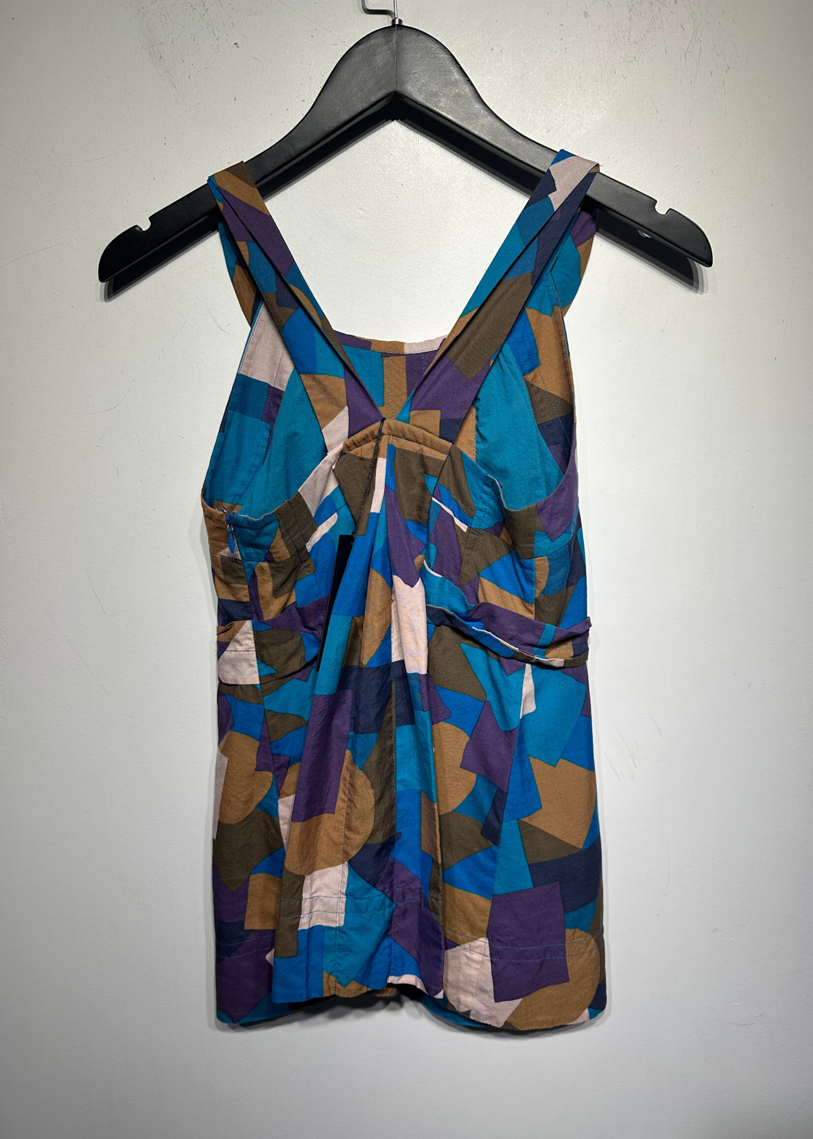 Marc Jacobs Blue Purple Pattern Halter Top Fem XS