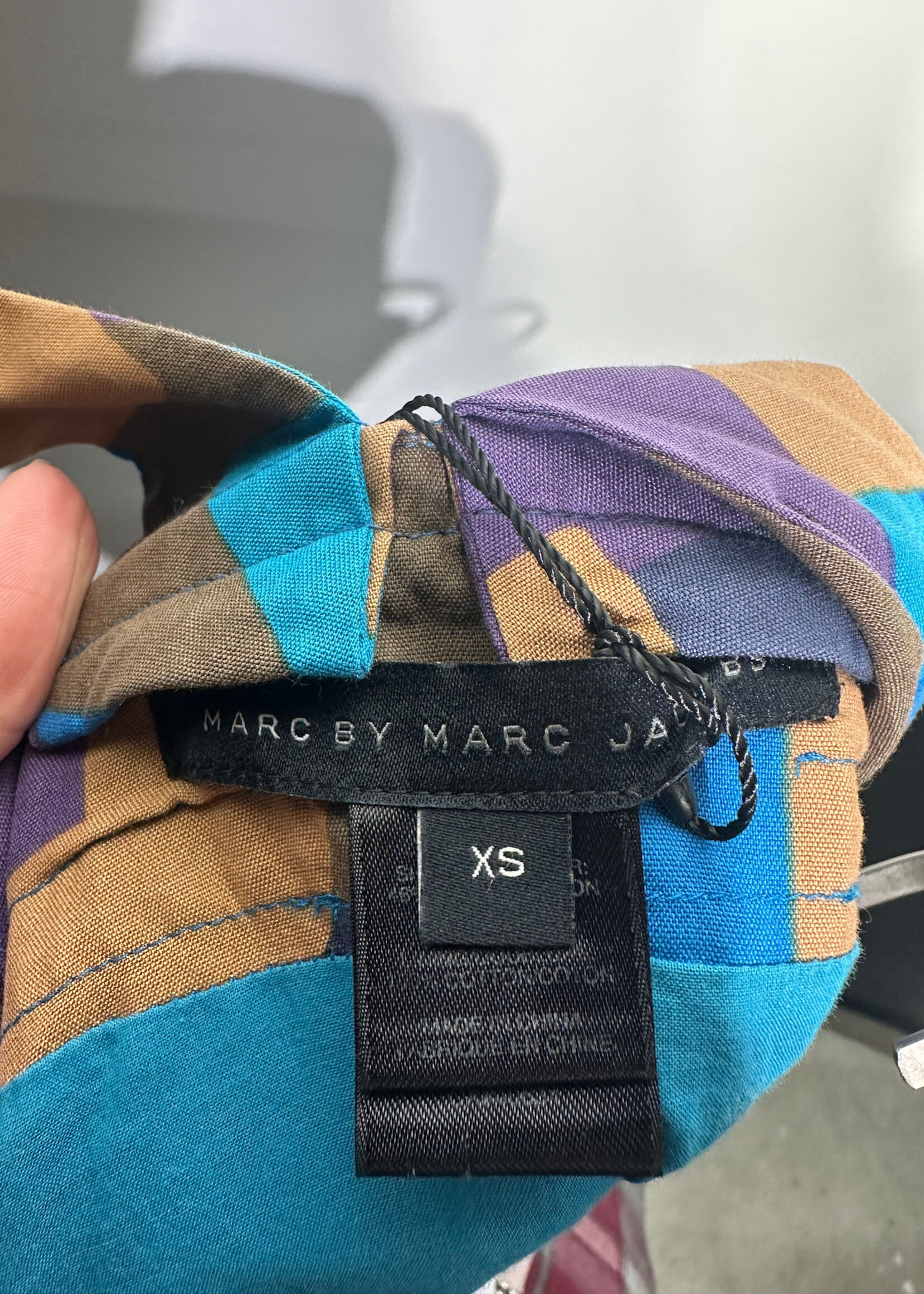 Marc Jacobs Blue Purple Pattern Halter Top Fem XS