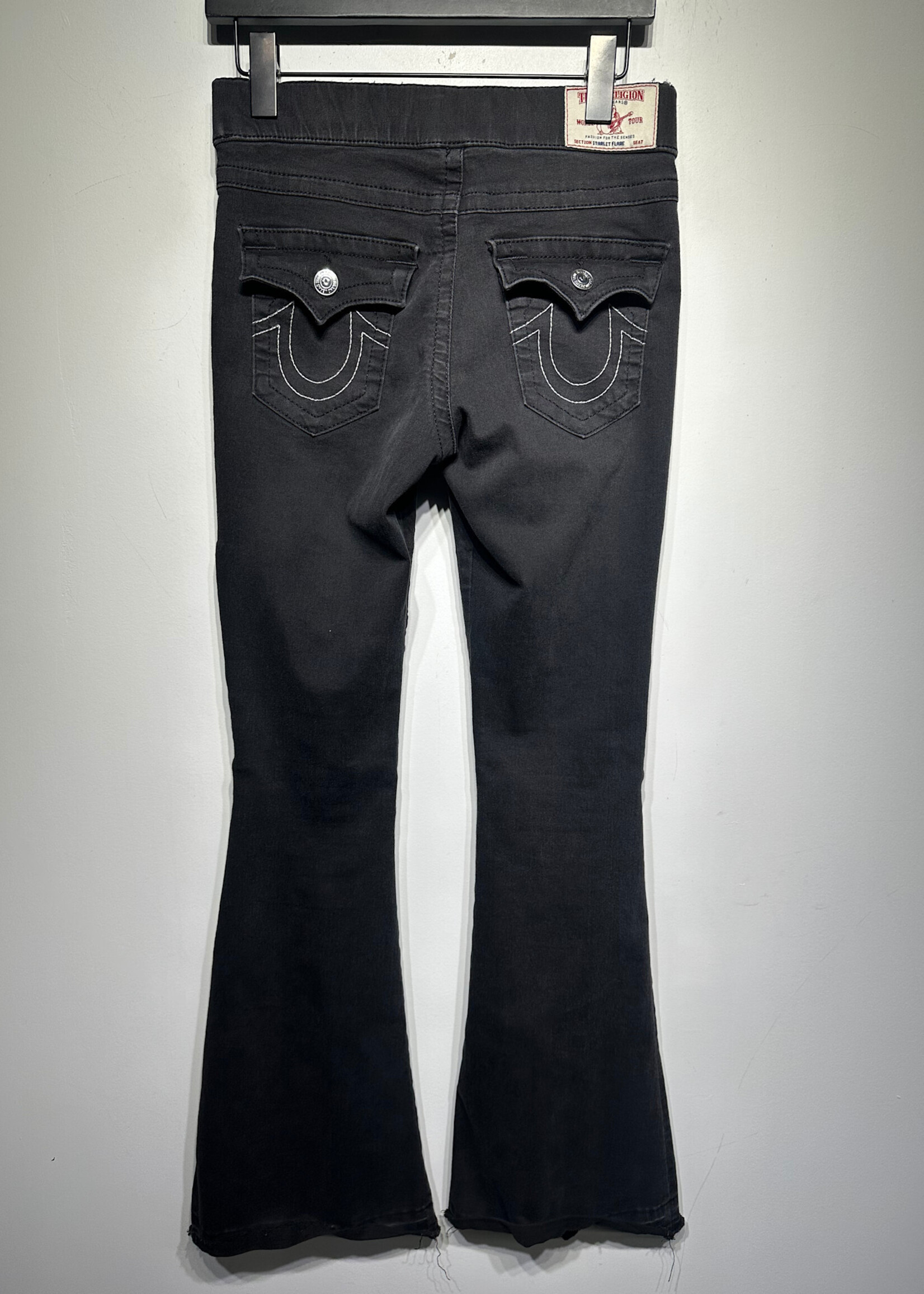 True Religion Black Flare Pants 28