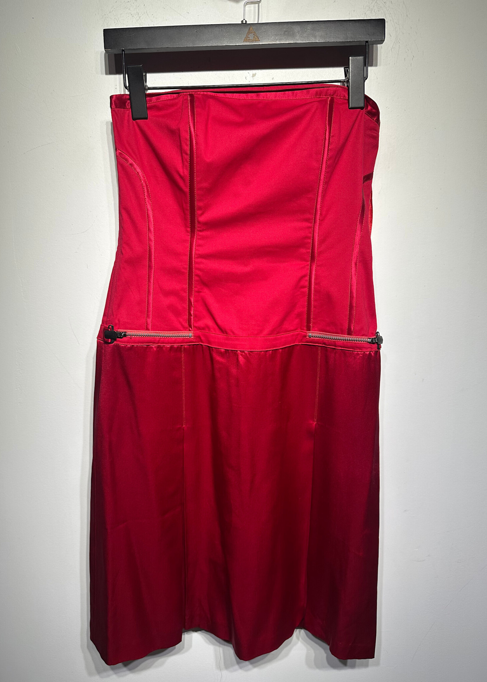 TED BAKER RED CORSET DRESS S AS IS