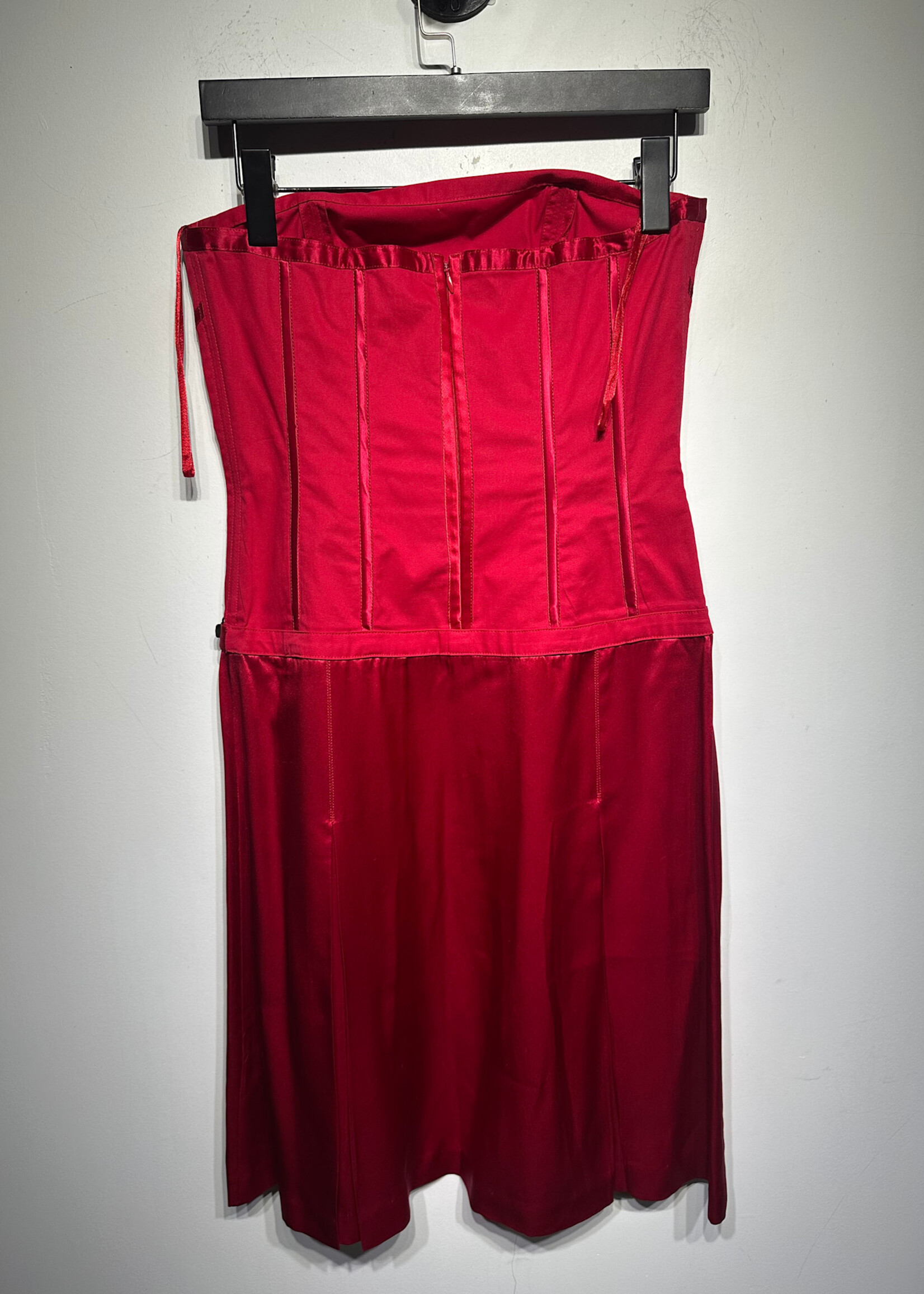 TED BAKER RED CORSET DRESS S AS IS