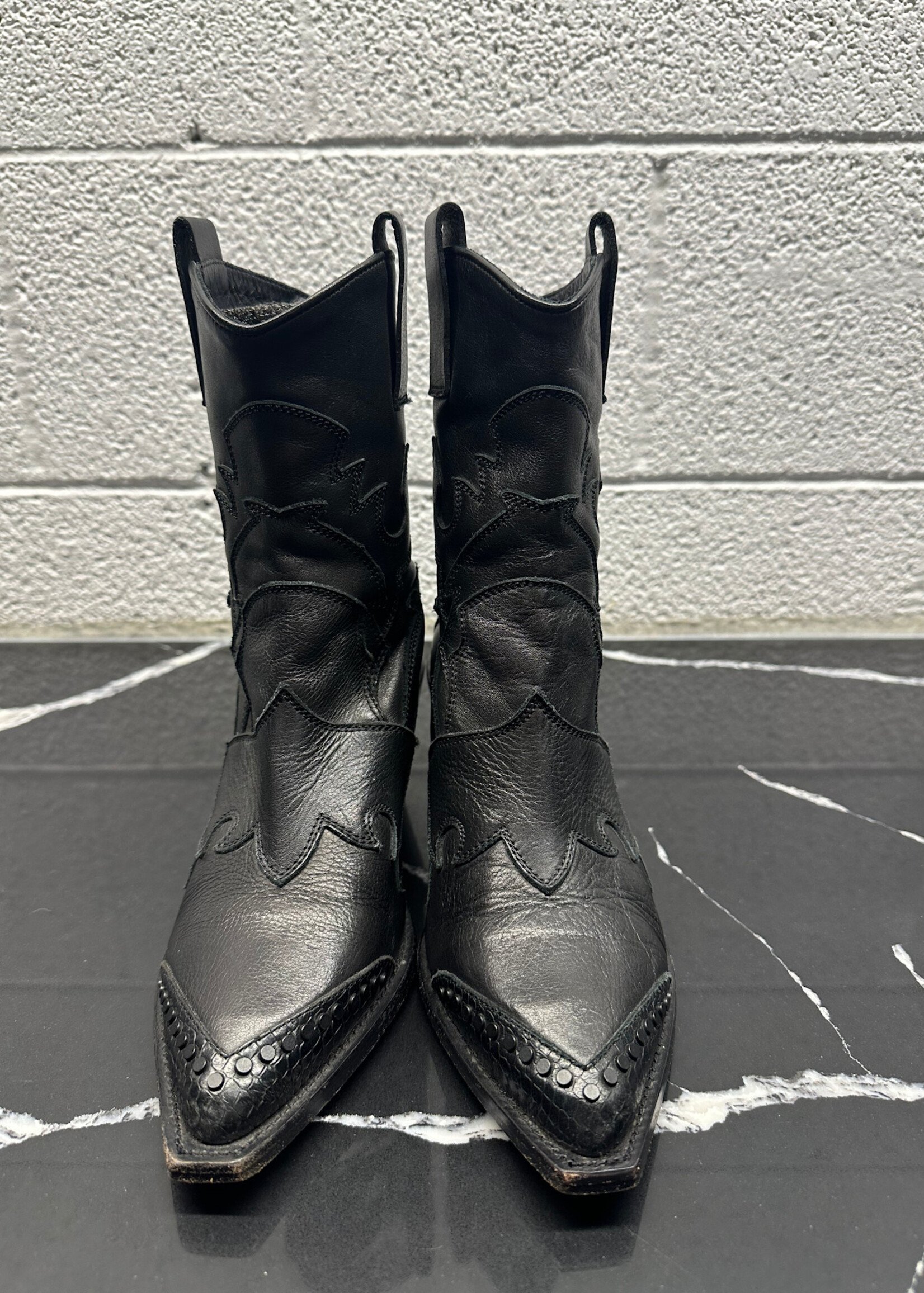 Zadig&Voltaire Black Cowboy Boots Fem 7