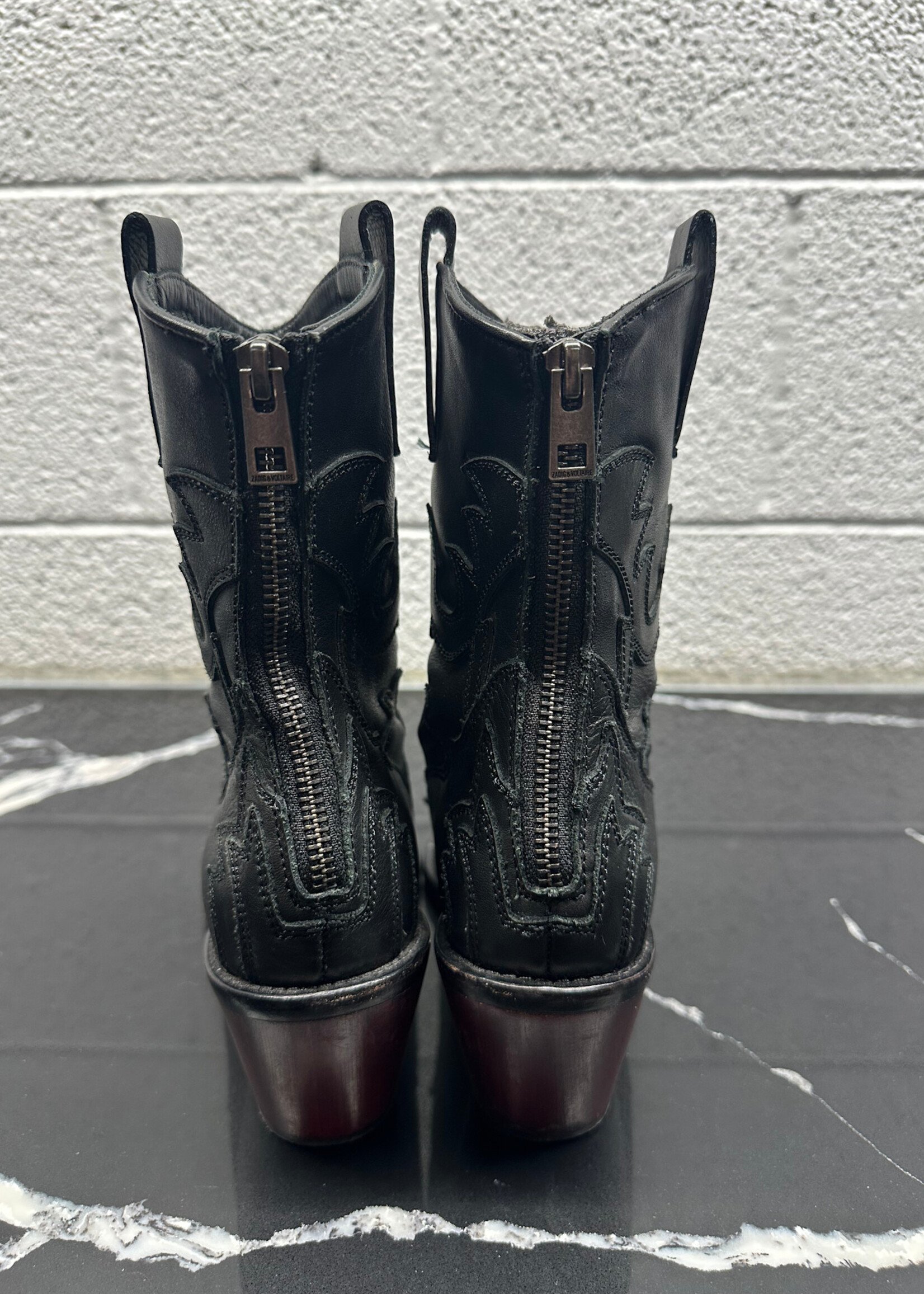 Zadig&Voltaire Black Cowboy Boots Fem 7